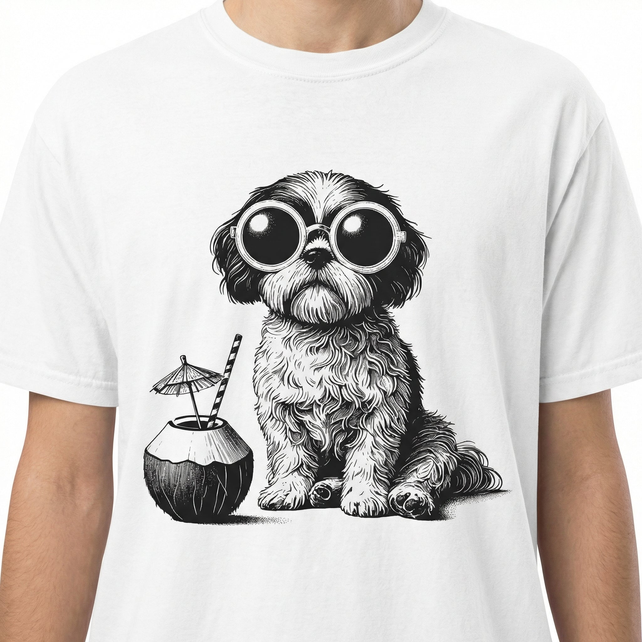 Shih Tzu Vacation Graphic T-Shirt – Cute Dog Lover Gift