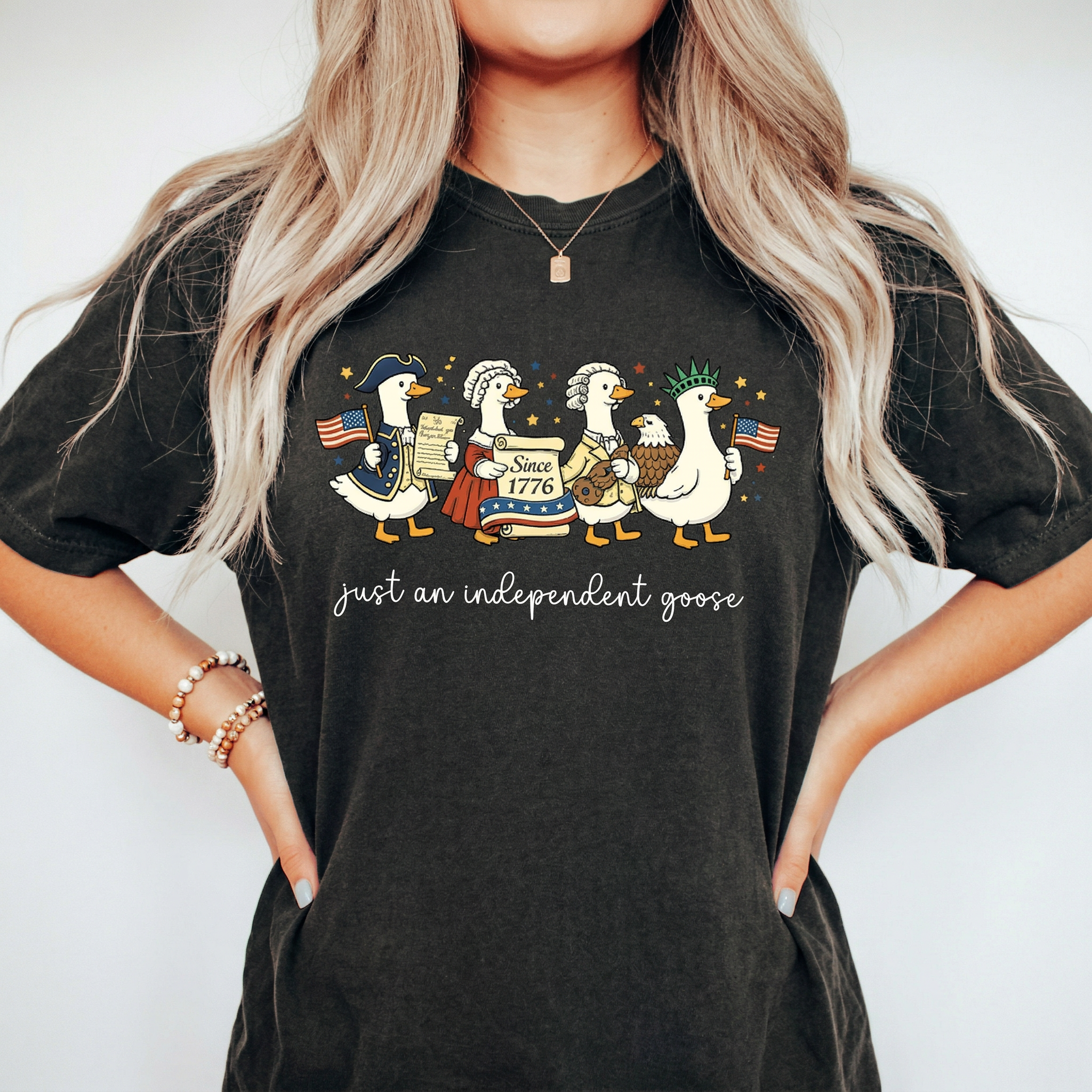 Silly Goose 4th of July T-Shirt – Funny USA Patriotic Graphic Tee