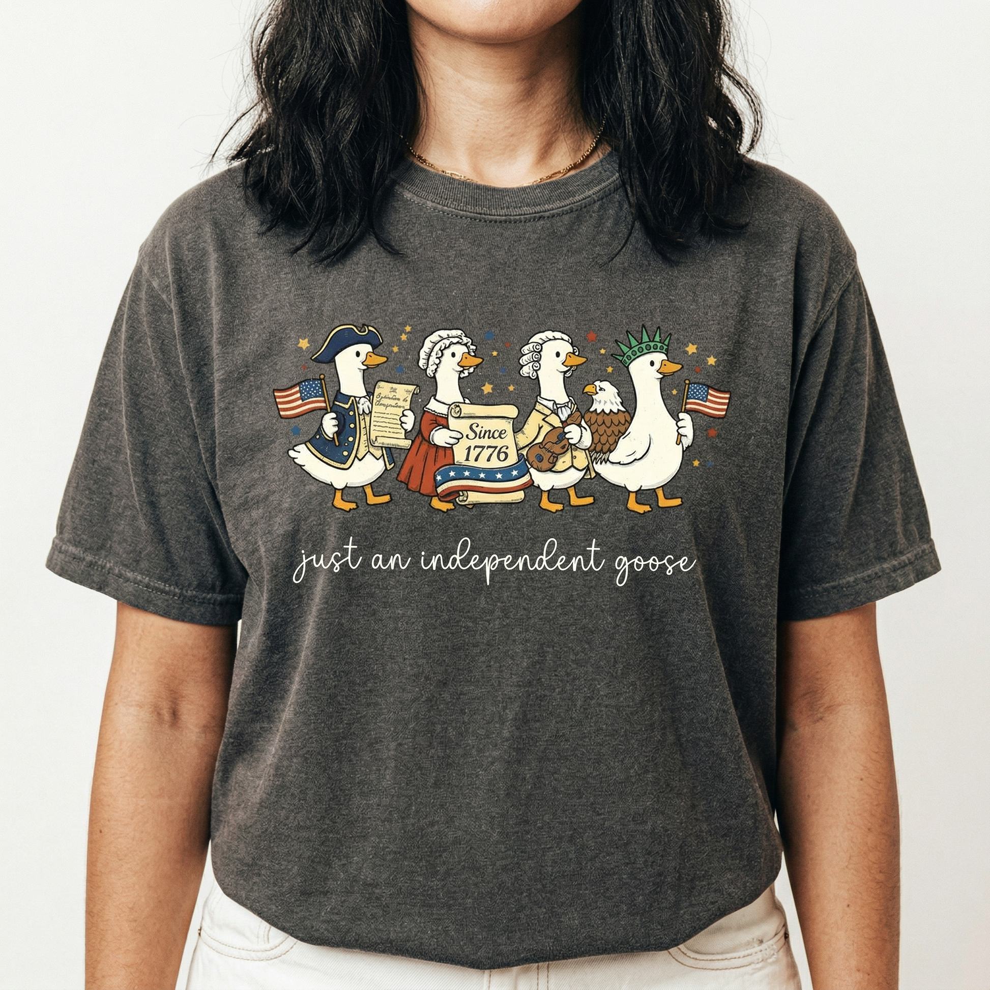 Silly Goose 4th of July T-Shirt – Funny USA Patriotic Graphic Tee