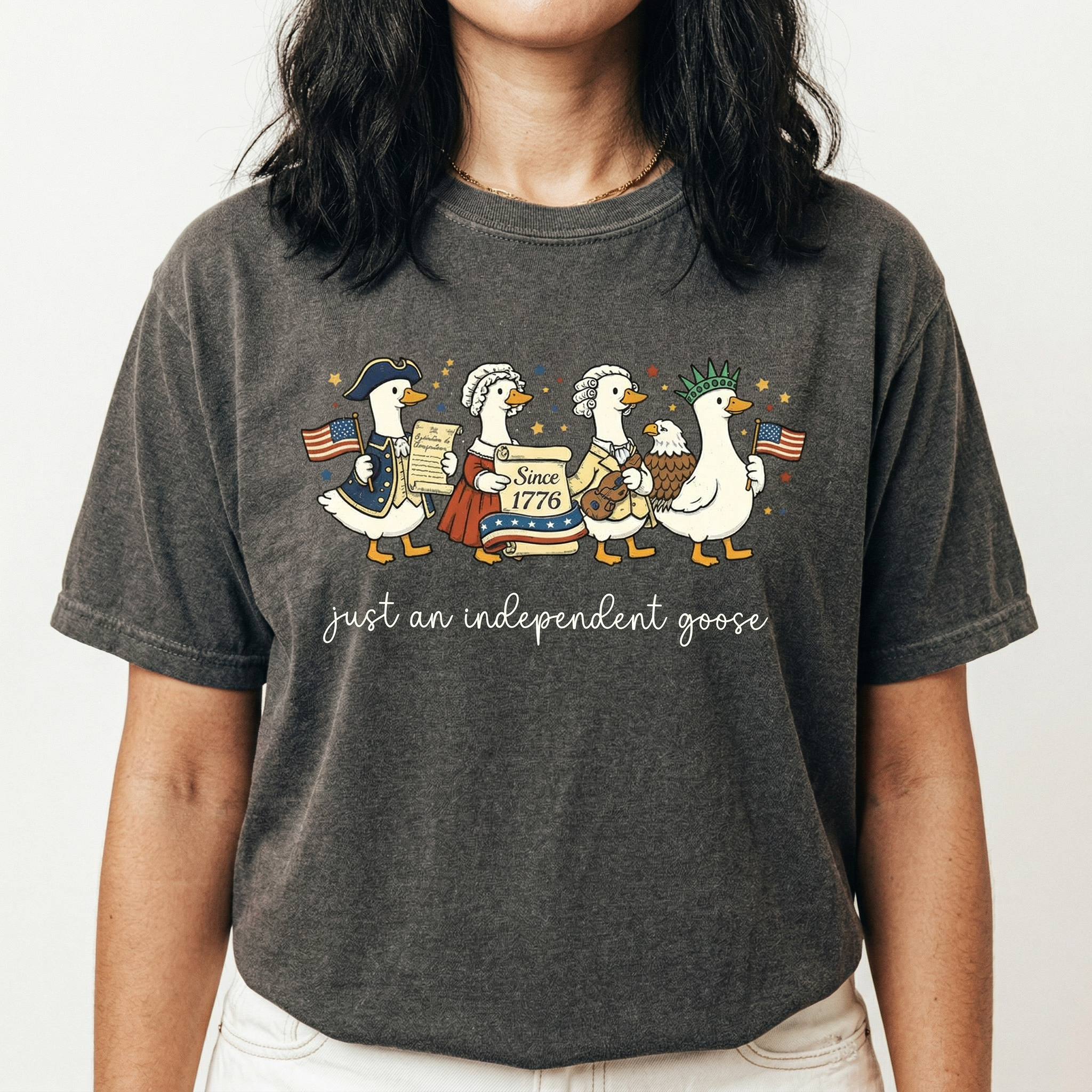 Silly Goose 4th of July T-Shirt – Funny USA Patriotic Graphic Tee