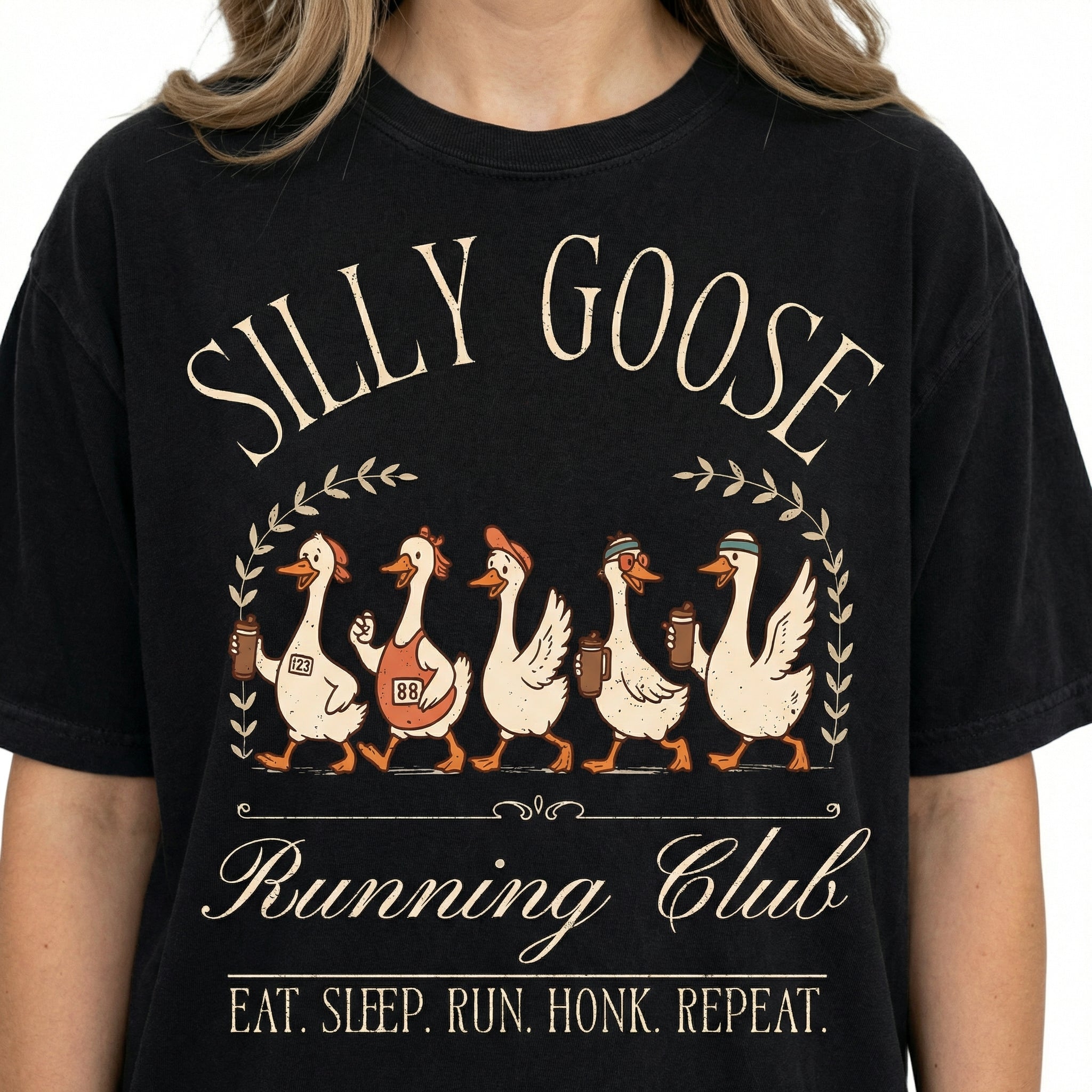 Silly Goose Runner T-Shirt – Funny Running Club Graphic Tee