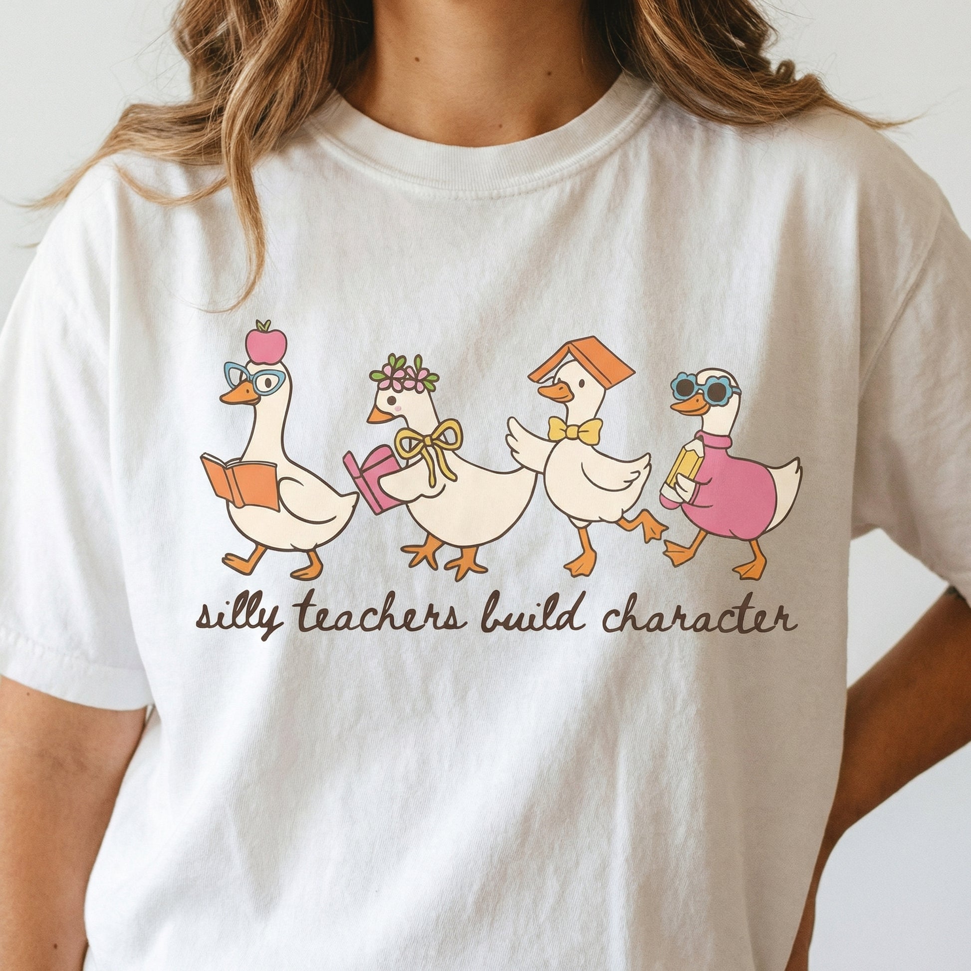 Silly Goose Teacher T-Shirt – Funny Teacher Graphic Tee – Back to School Gift