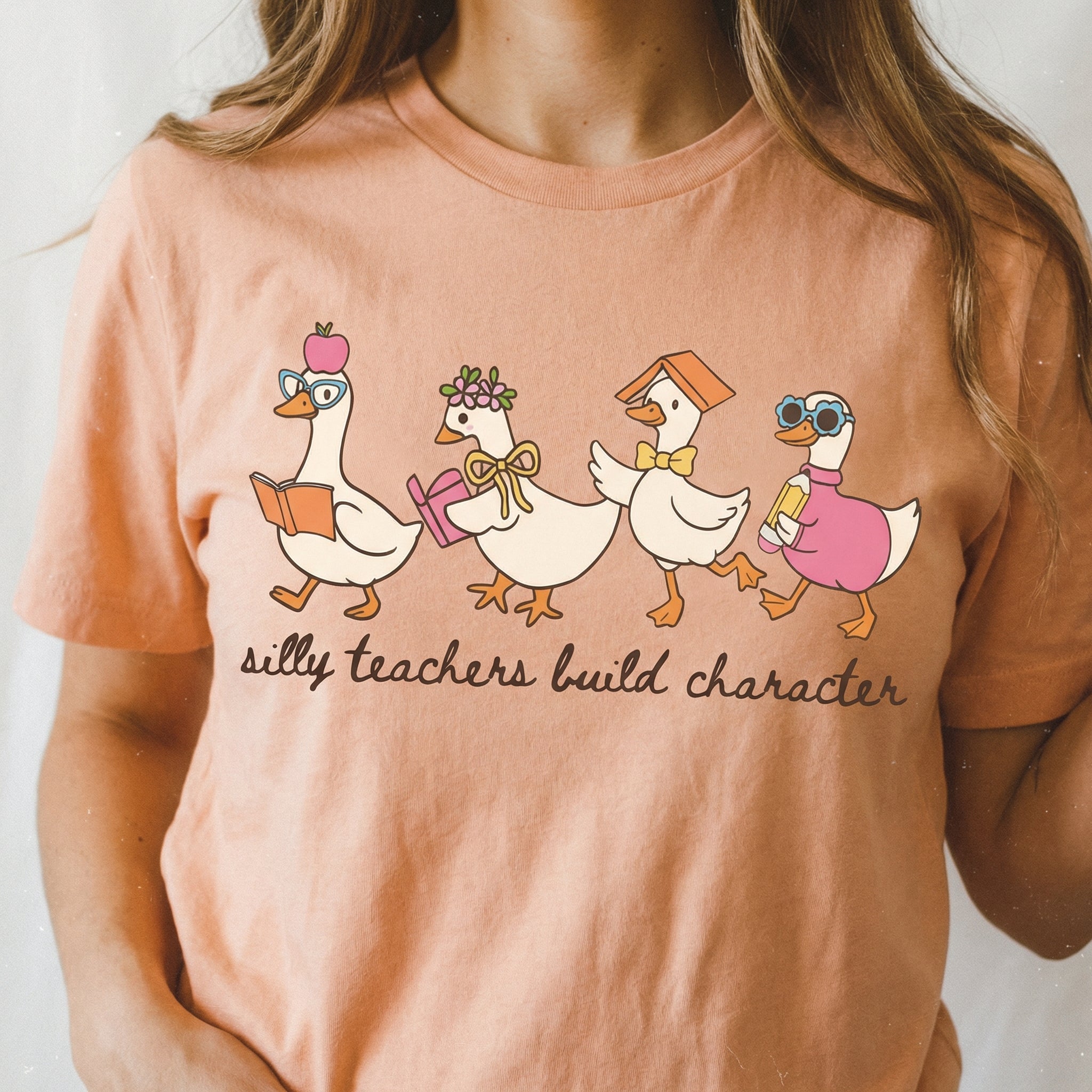 Silly Goose Teacher T-Shirt – Funny Teacher Graphic Tee – Back to School Gift