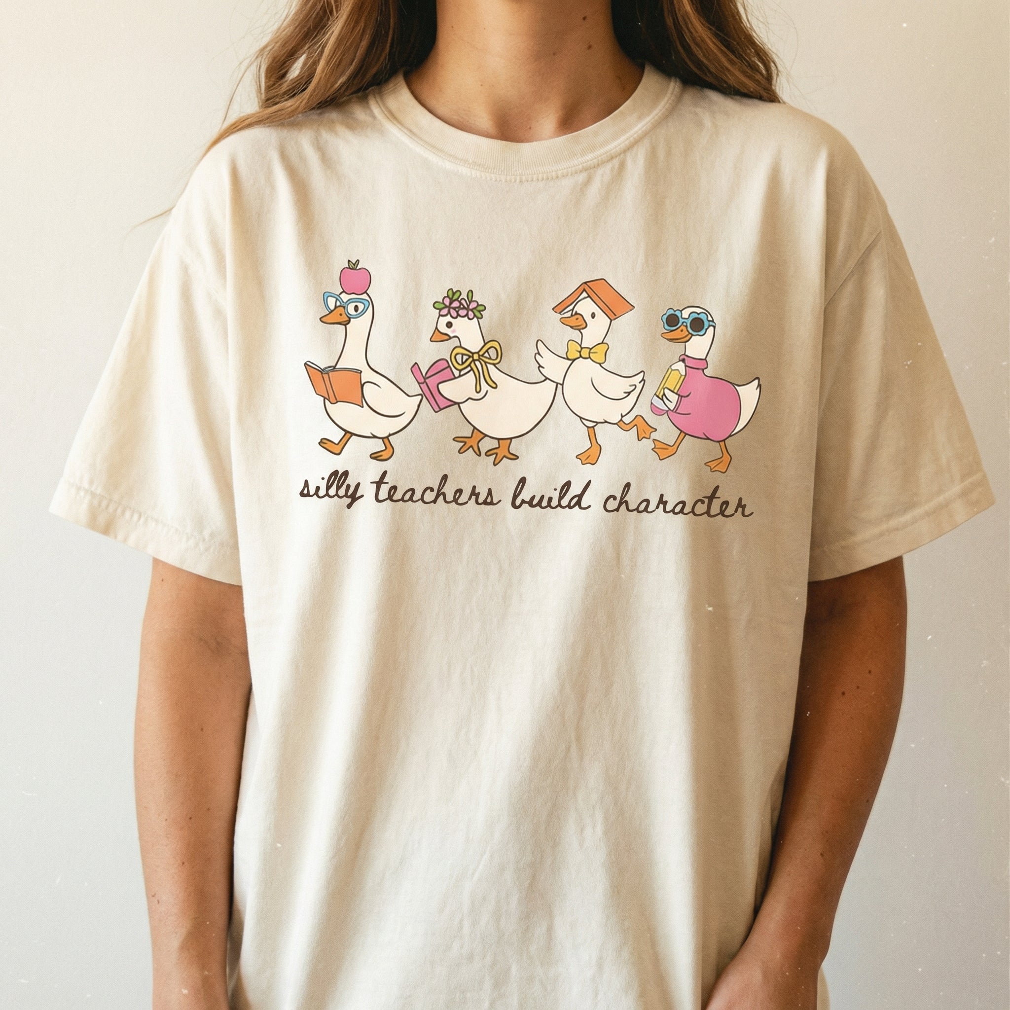 Silly Goose Teacher T-Shirt – Funny Teacher Graphic Tee – Back to School Gift
