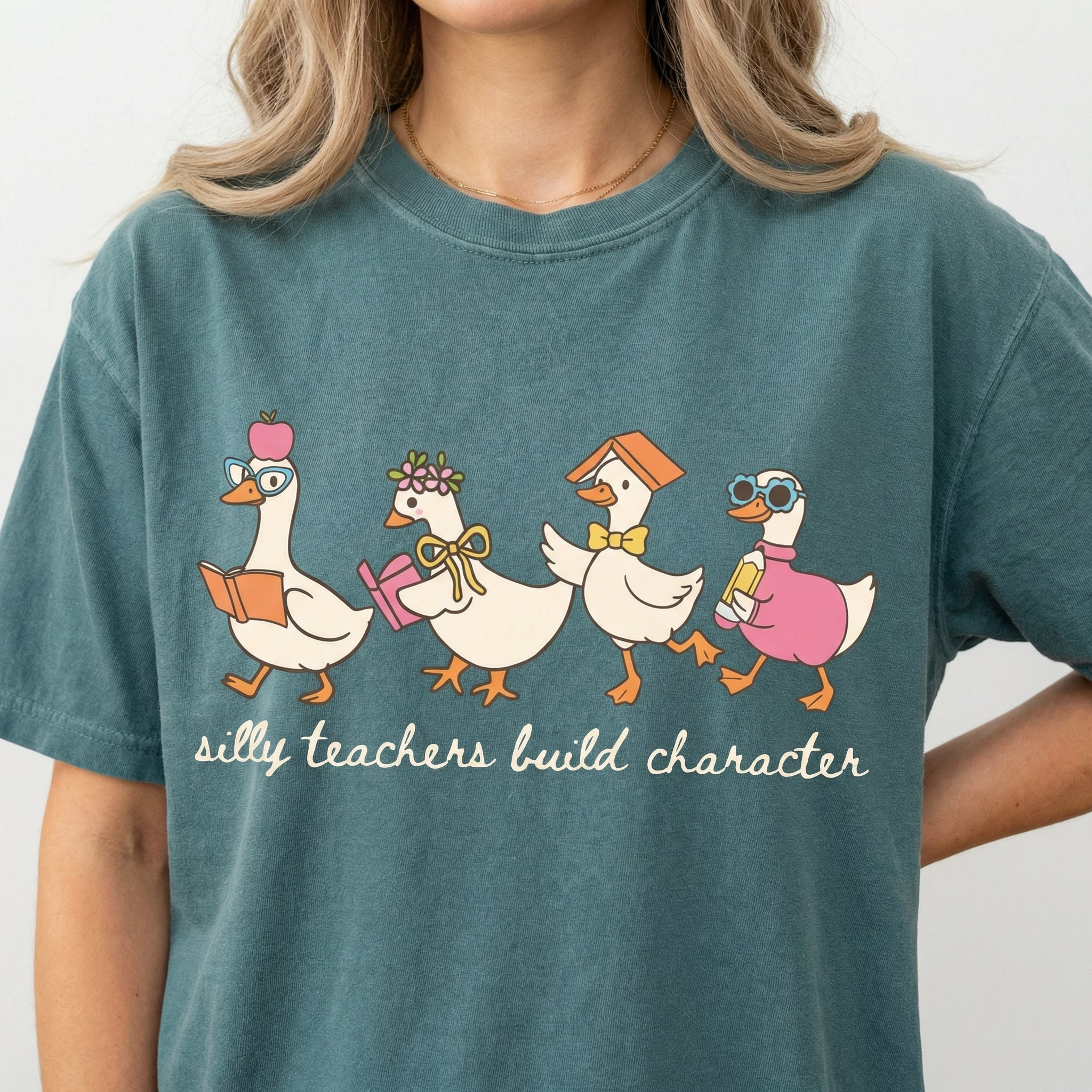 Silly Goose Teacher T-Shirt – Funny Teacher Graphic Tee – Back to School Gift