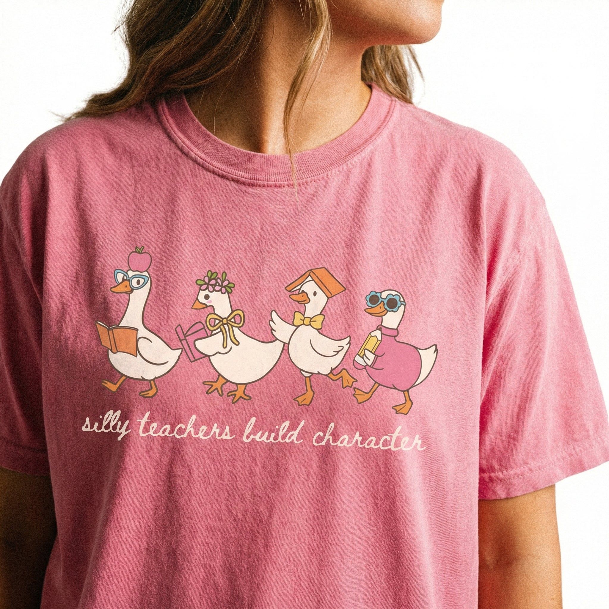 Silly Goose Teacher T-Shirt – Funny Teacher Graphic Tee – Back to School Gift