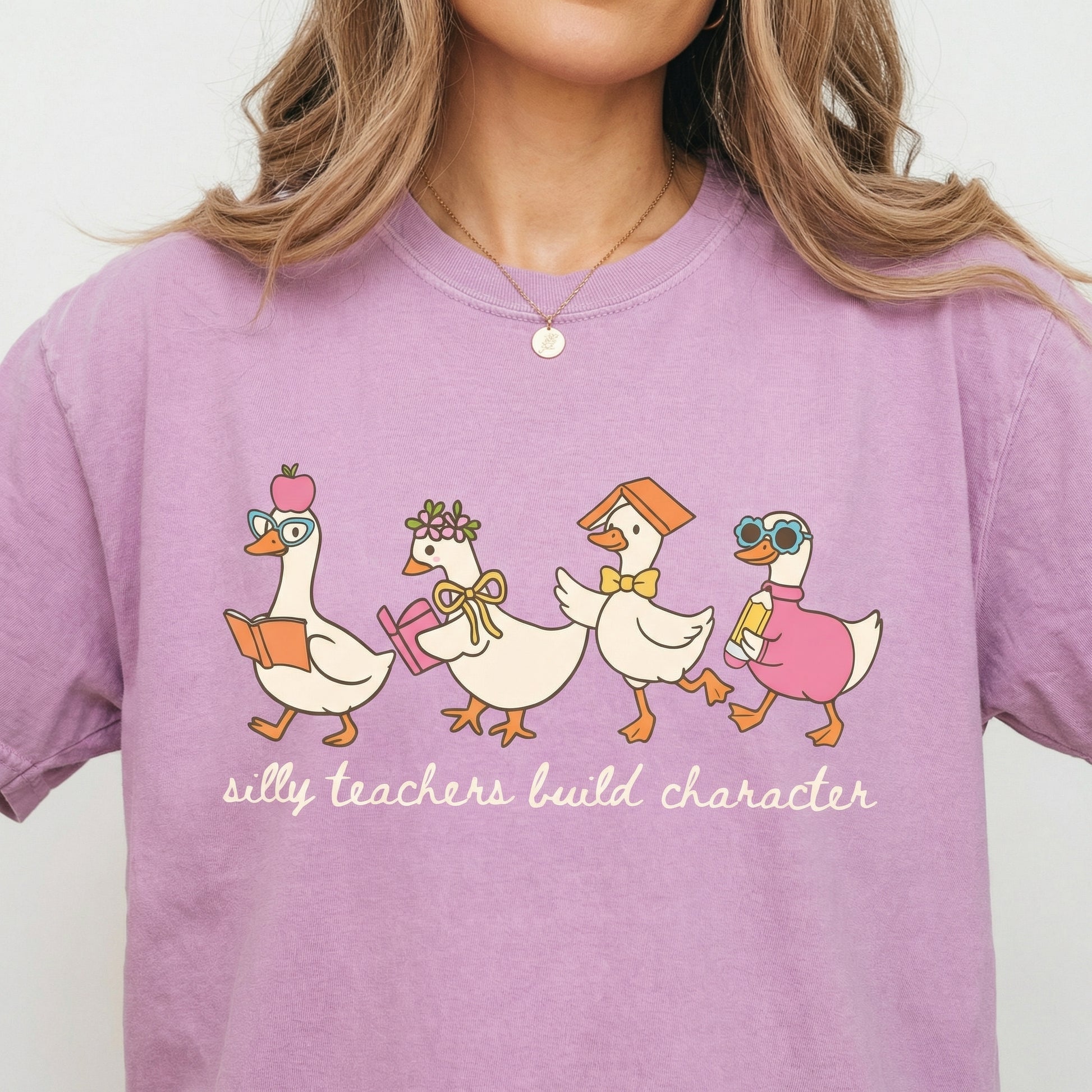 Silly Goose Teacher T-Shirt – Funny Teacher Graphic Tee – Back to School Gift