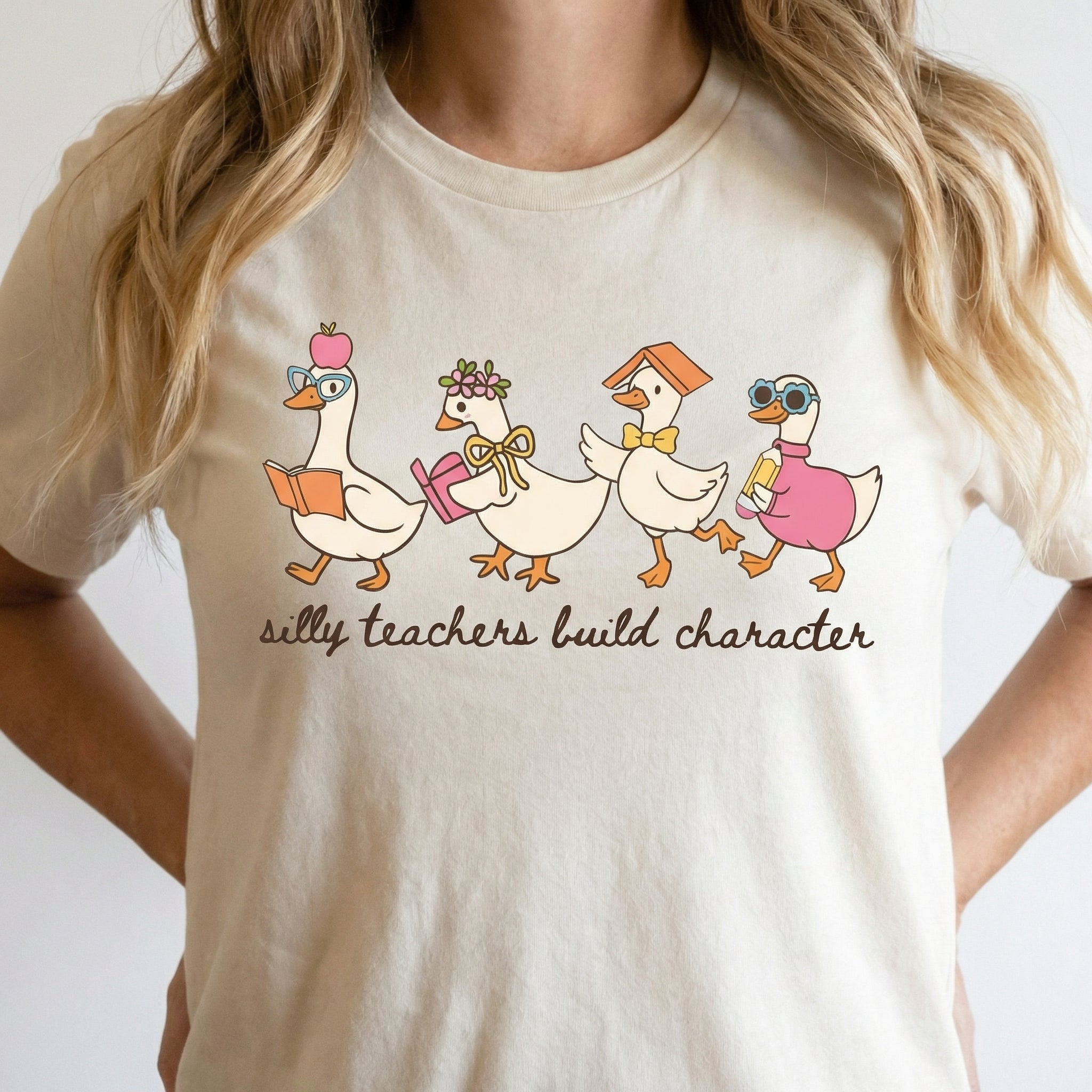 Silly Goose Teacher T-Shirt – Funny Teacher Graphic Tee – Back to School Gift