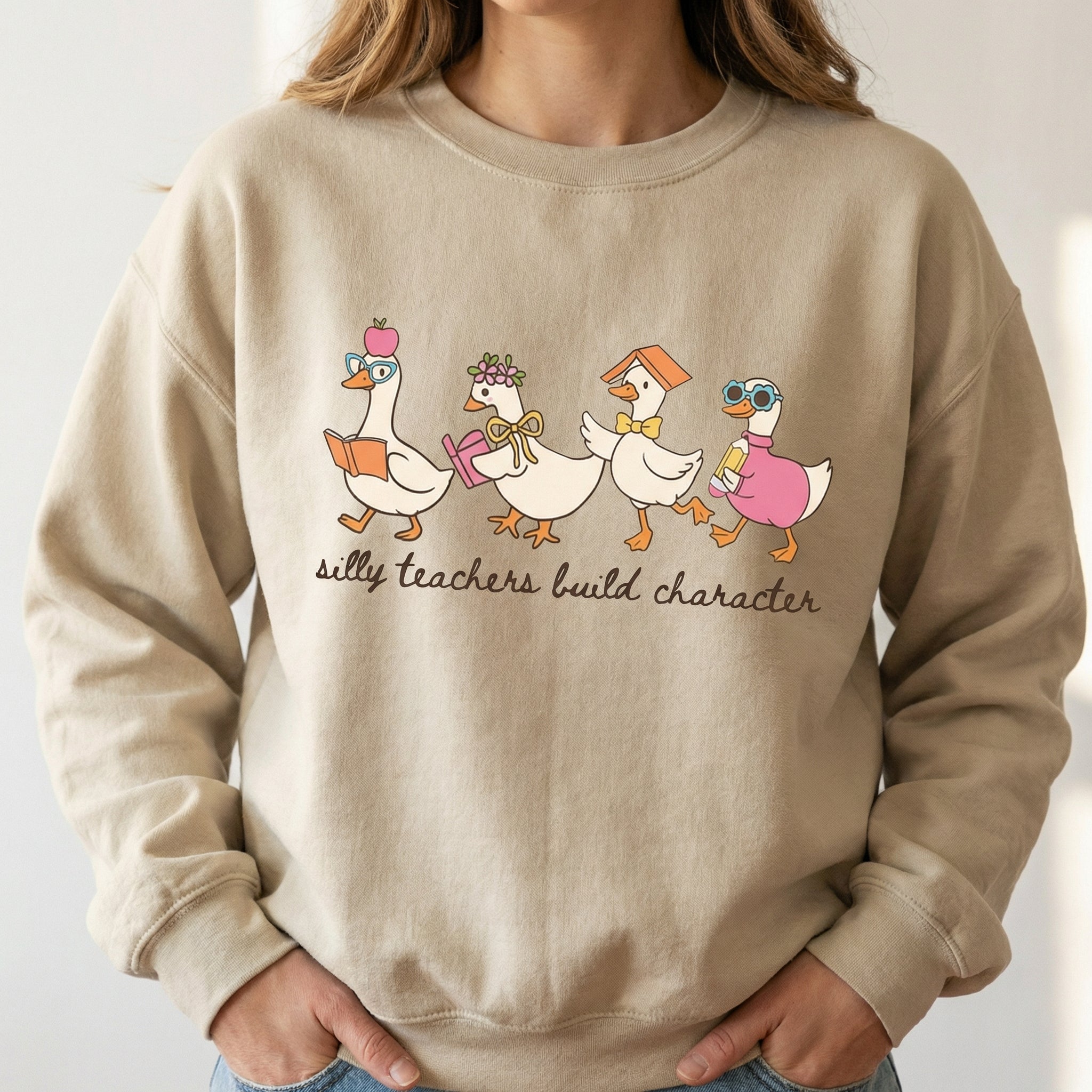 Silly Goose Teacher T-Shirt – Funny Teacher Graphic Tee – Back to School Gift
