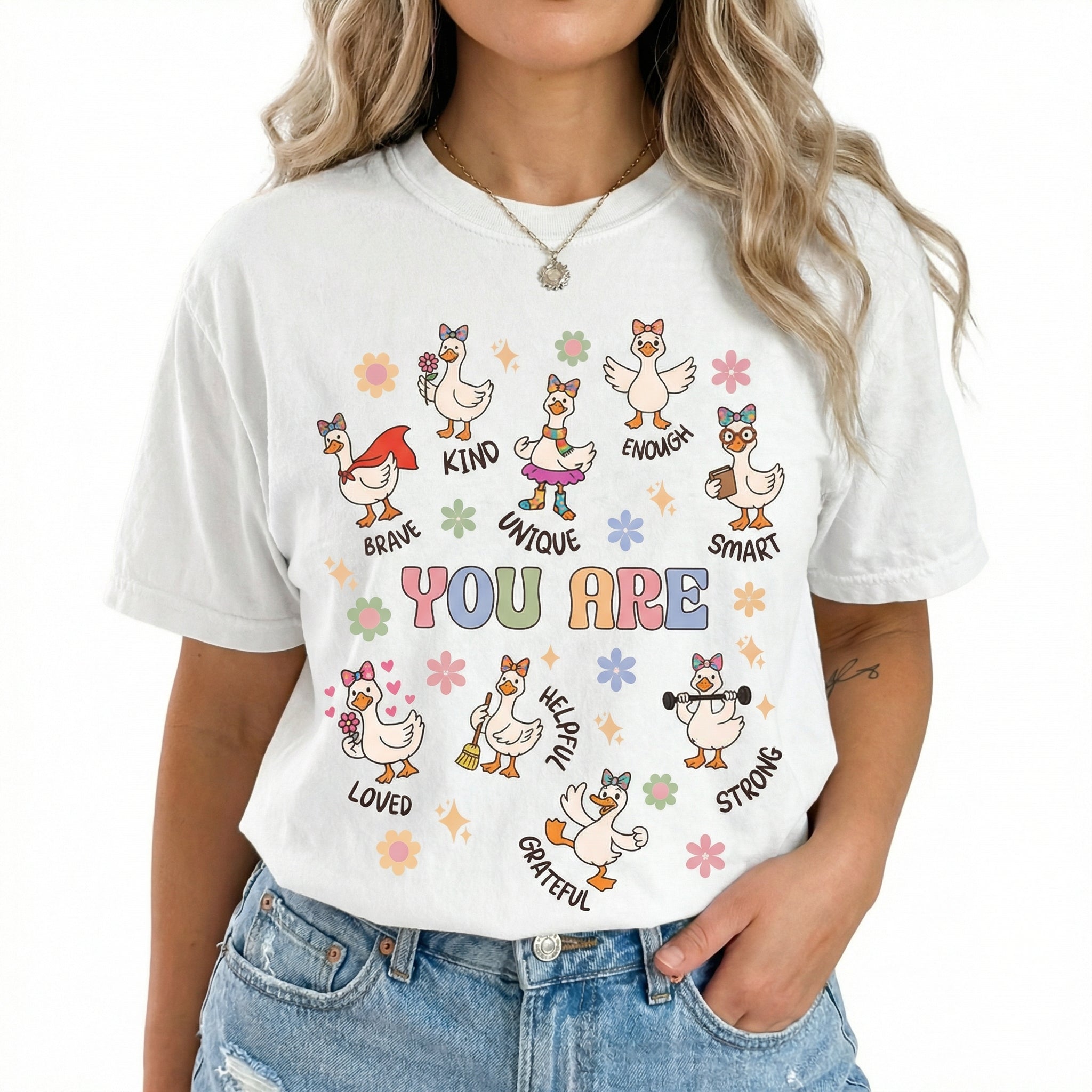 Silly Goose You Are Kind T-Shirt – Teacher Affirmation Graphic Tee – Cute Goose Shirt