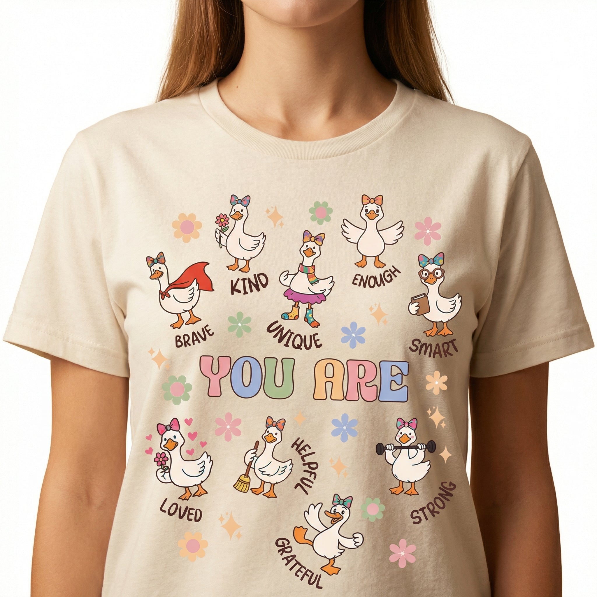 Silly Goose You Are Kind T-Shirt – Teacher Affirmation Graphic Tee – Cute Goose Shirt