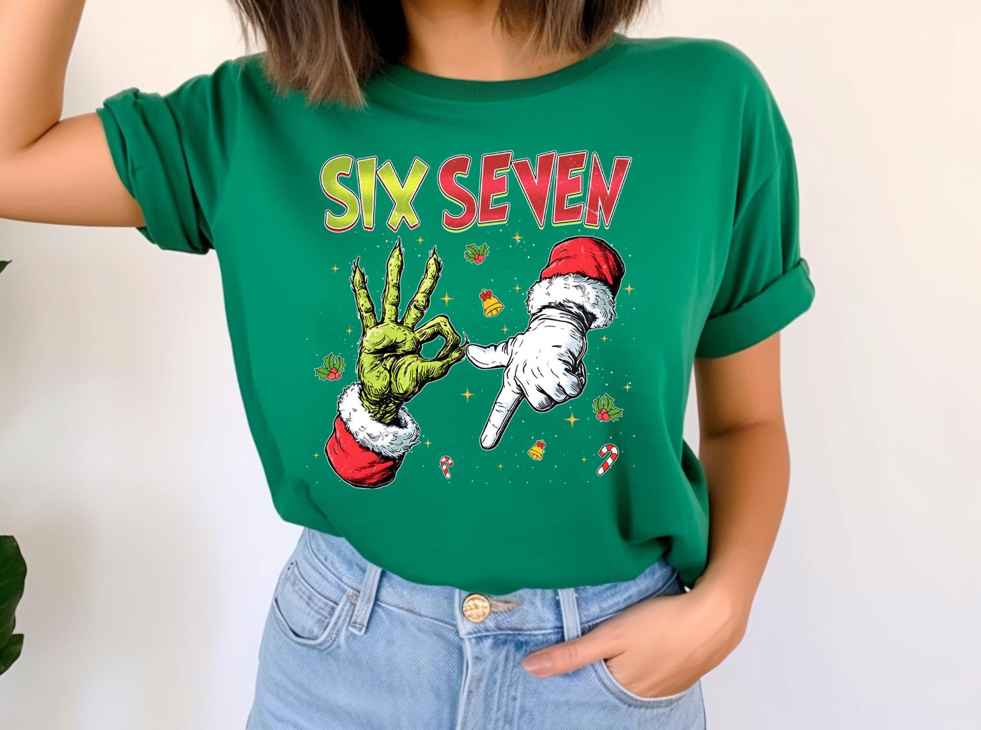 Six Seven Christmas Shirt – Viral 6–7 Meme Funny Holiday Tee
