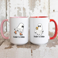 Skate & Beer Ghost Matching Mugs For Couples