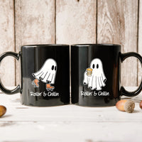 Skate & Beer Ghost Matching Mugs For Couples
