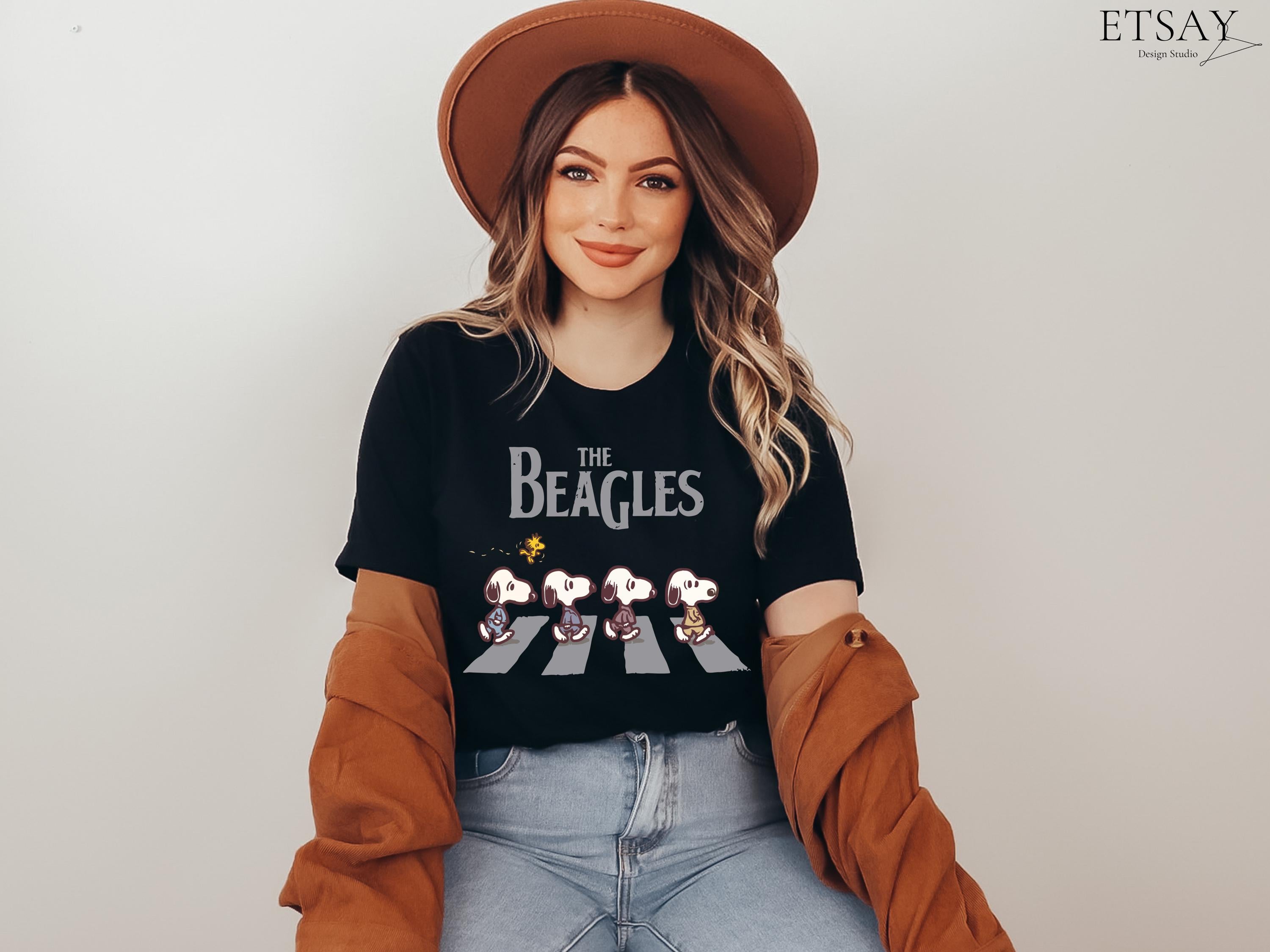 Peanuts Abbey Road Inspired T-Shirt – Retro Snoopy Walking Graphic Tee