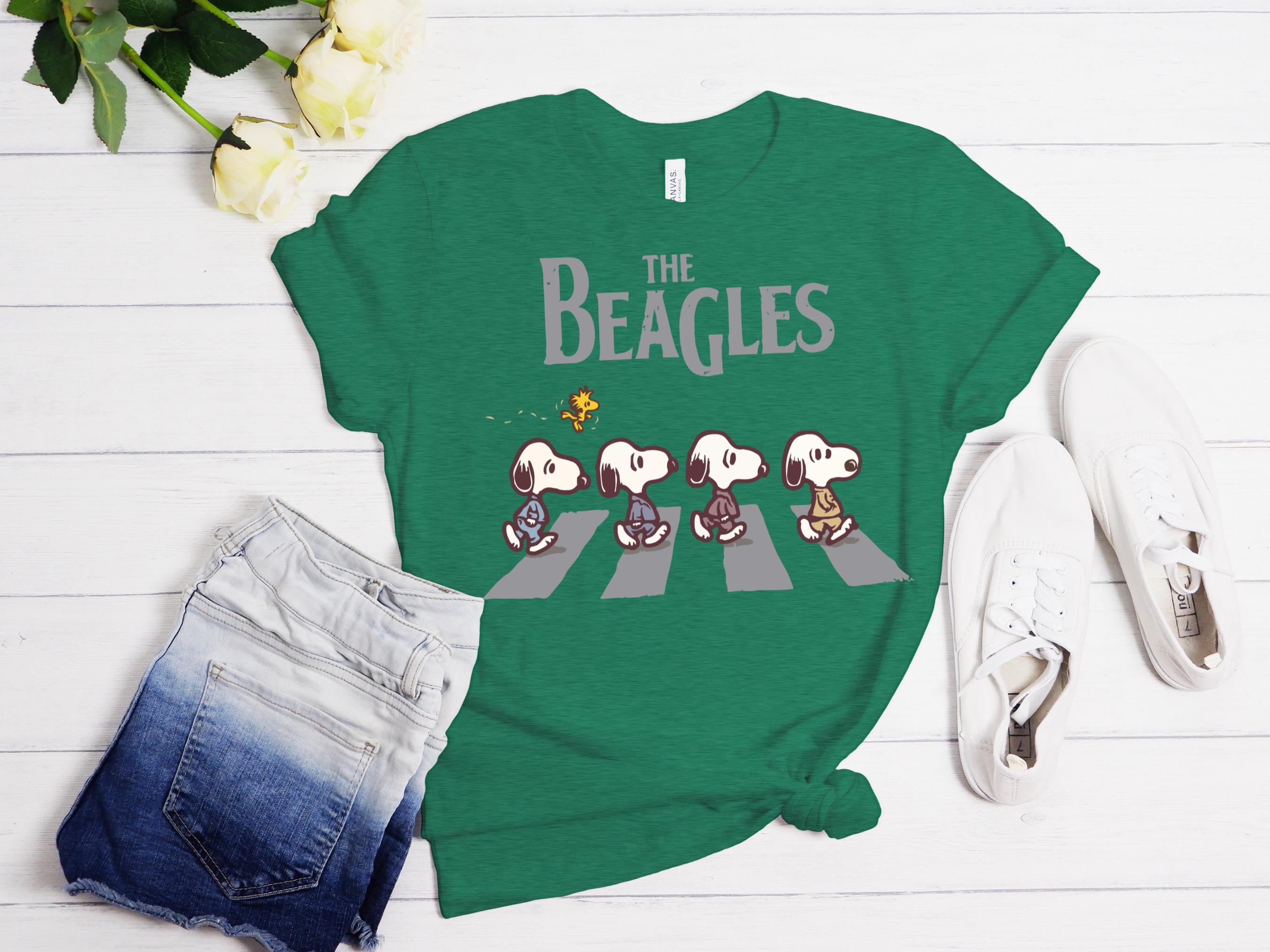 Peanuts Abbey Road Inspired T-Shirt – Retro Snoopy Walking Graphic Tee