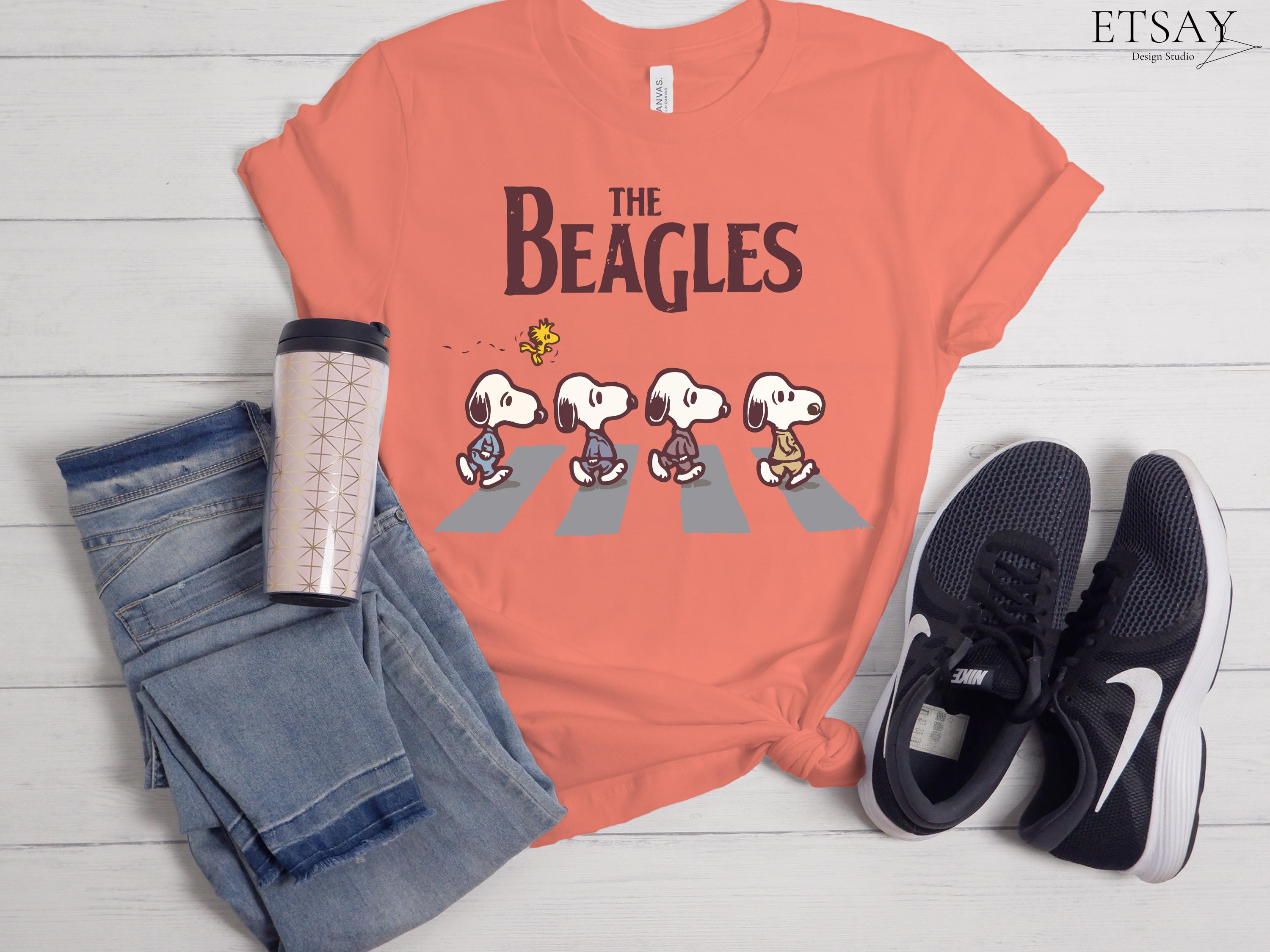 Peanuts Abbey Road Inspired T-Shirt – Retro Snoopy Walking Graphic Tee