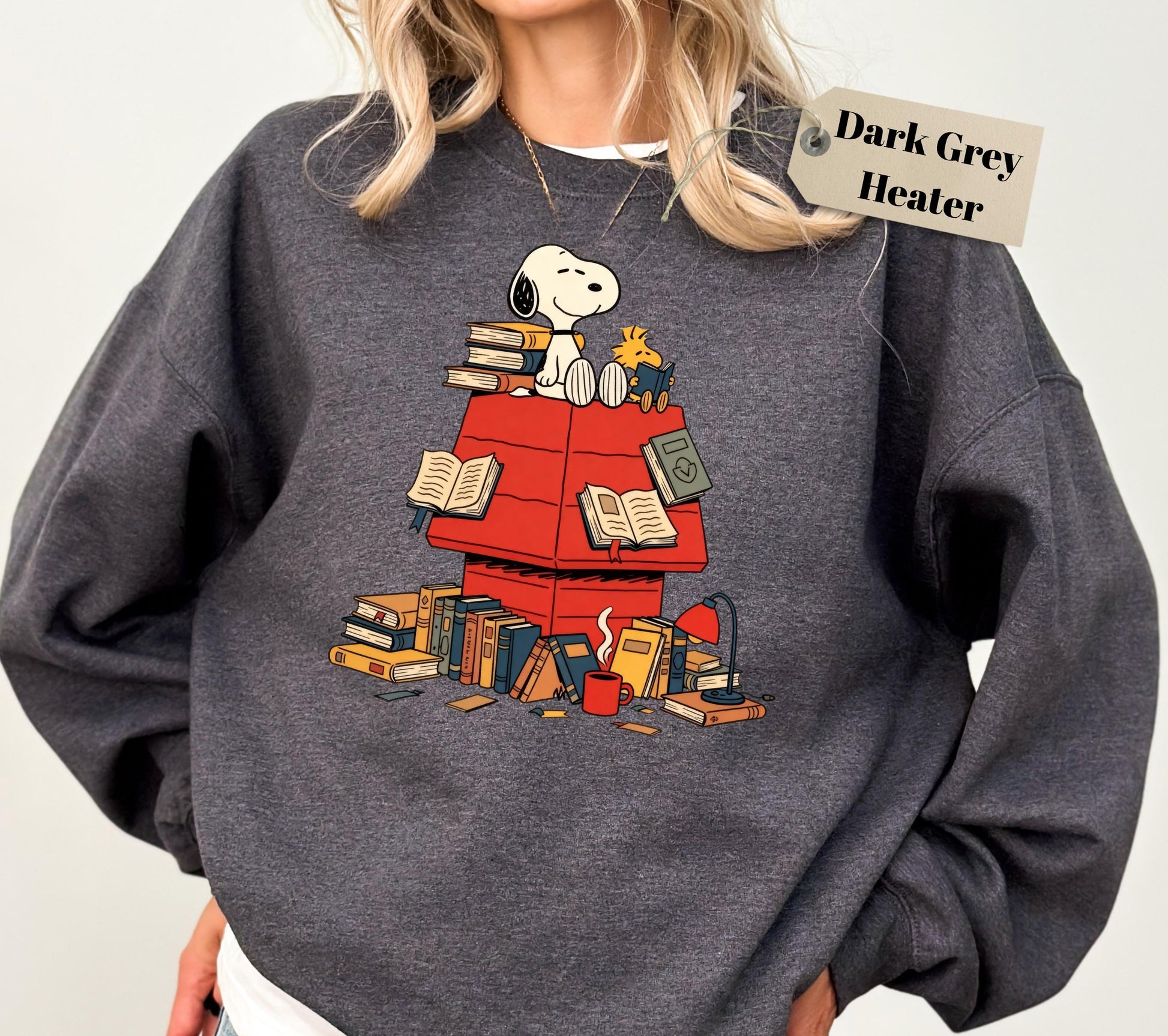 Peanuts Reading Book Sweatshirt – Cute Christmas Holiday Shirt
