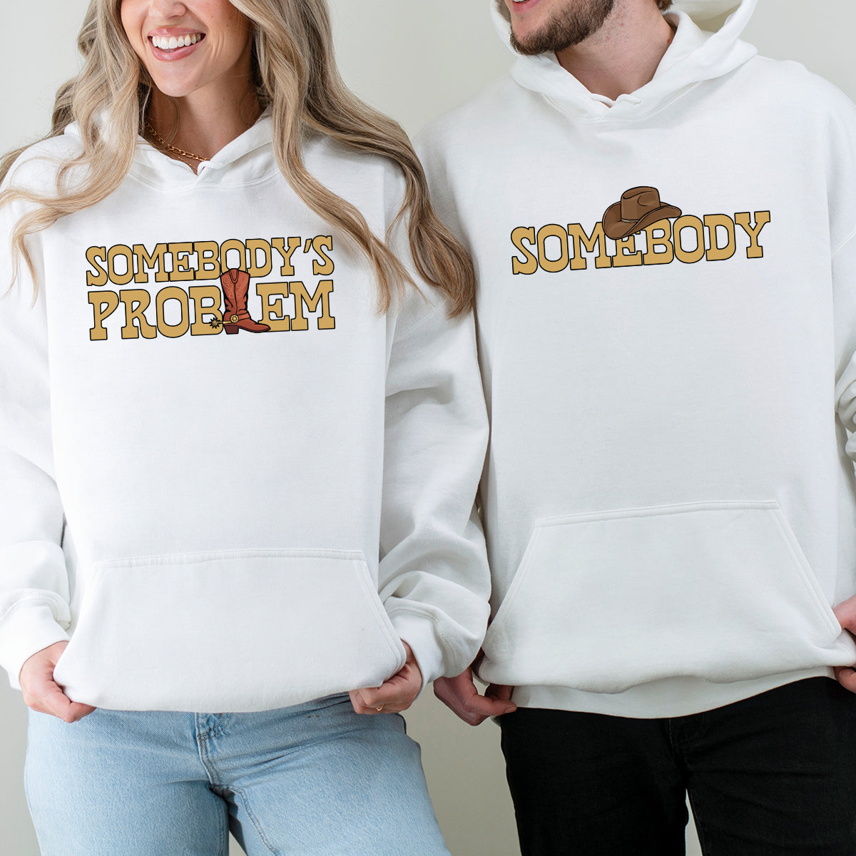 Somebody's Problem Matching Hoodies For Couples