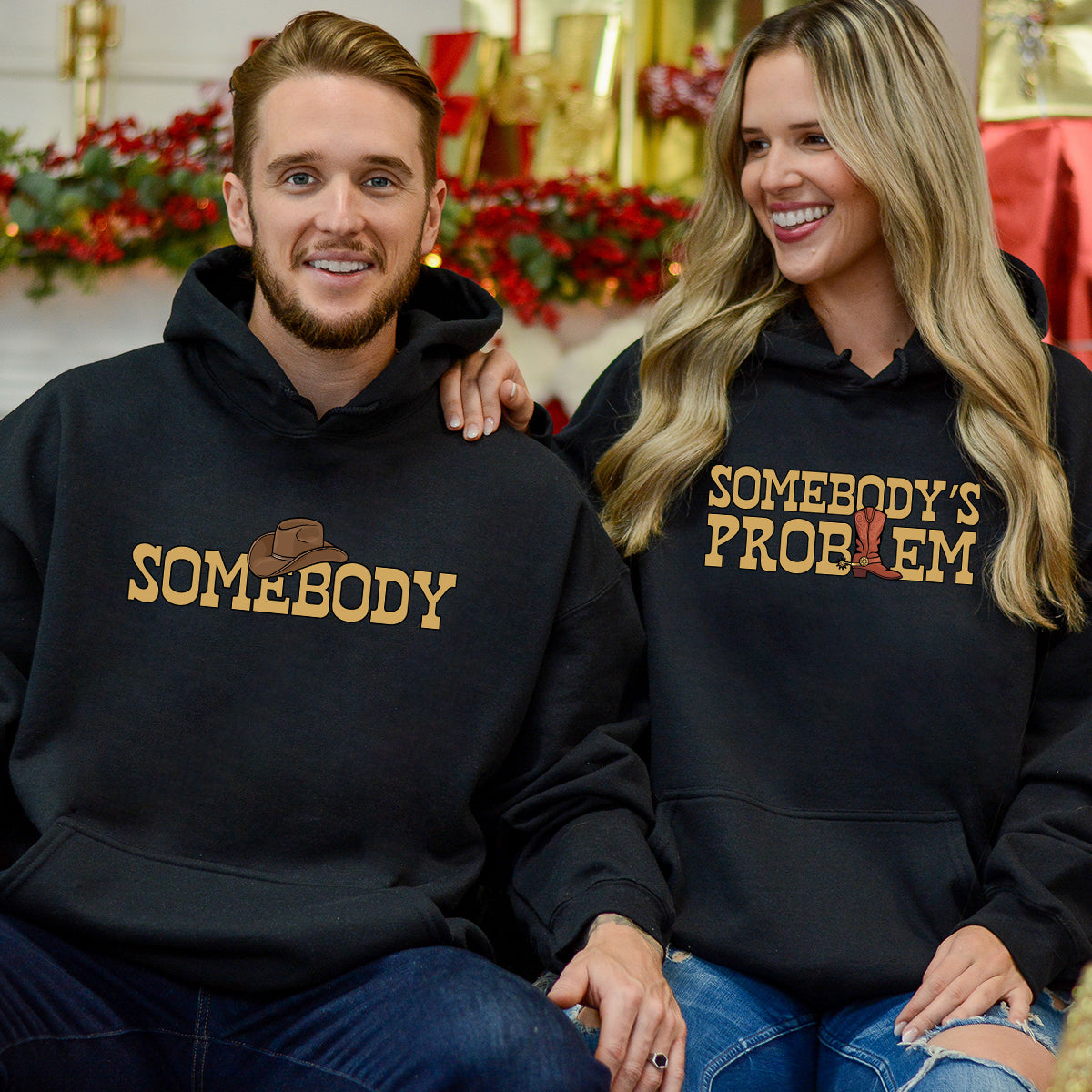 Somebody's Problem Matching Hoodies For Couples