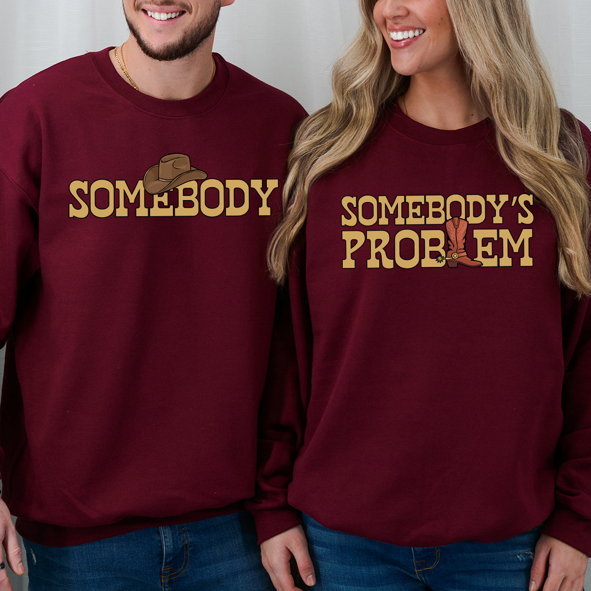 Somebody's Problem Matching Hoodies For Couples