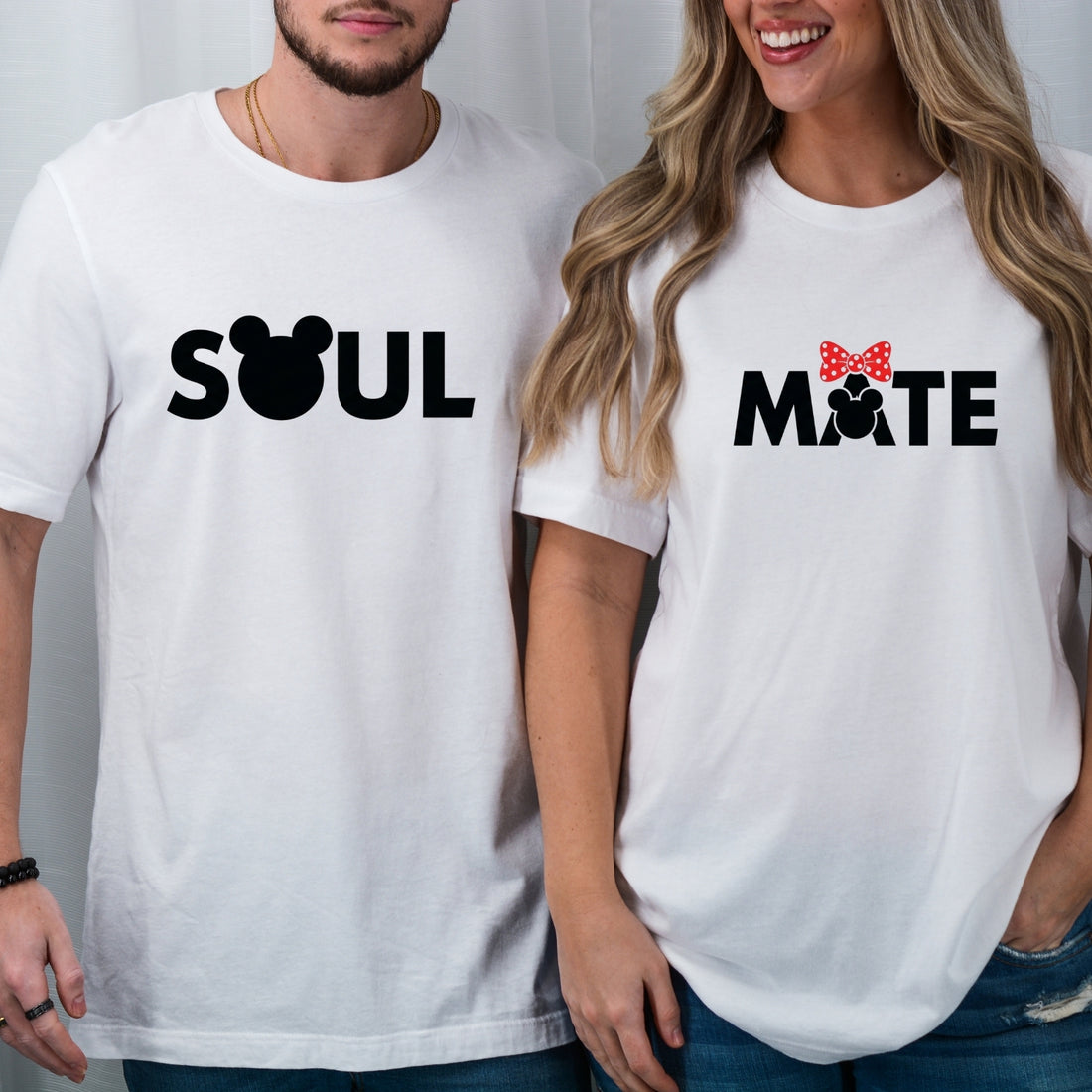 Soulmate Bowtie Matching T-Shirts For Couples