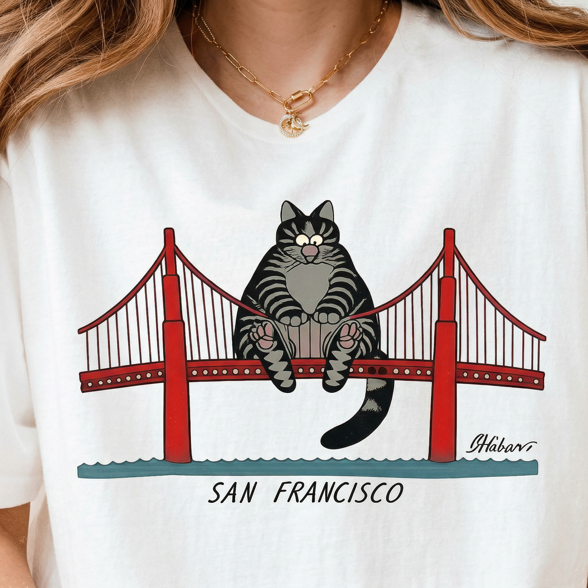 Space Cat Graphic T-Shirt – Sci-Fi Humor Retro City Tee