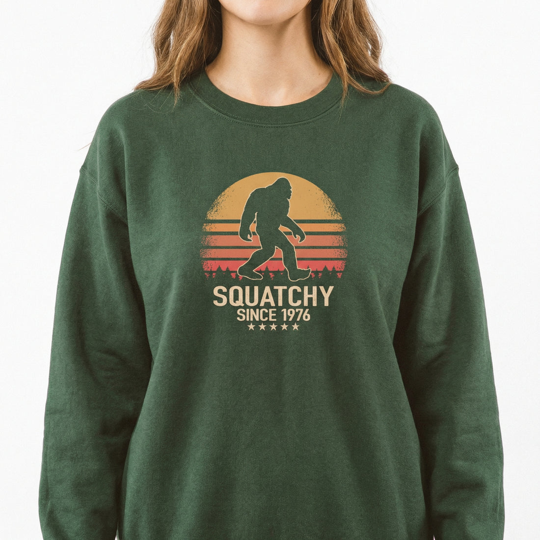 Squatchy Since 1976 Bigfoot Graphic T-Shirt – Funny Cryptid Unisex Tee