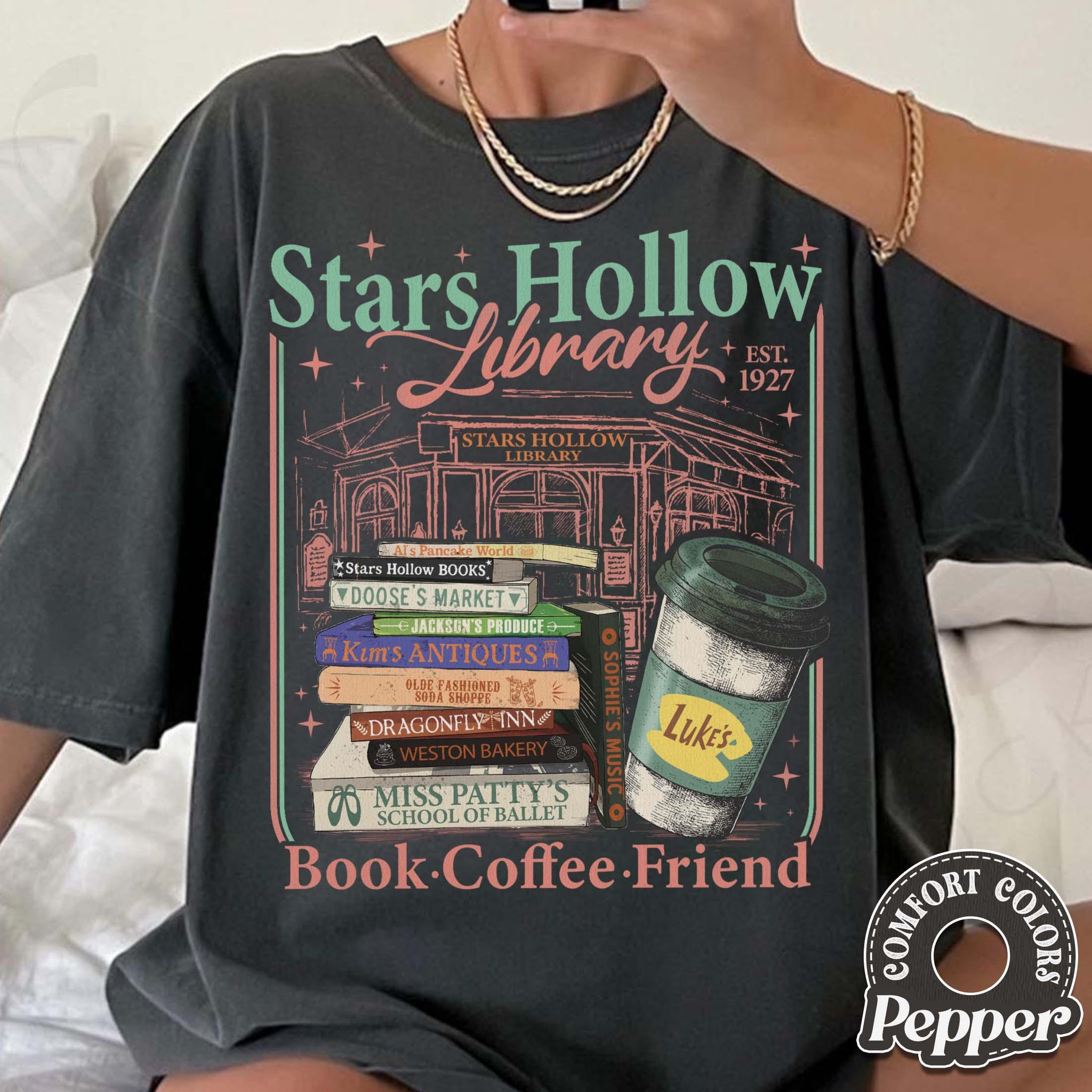 Stars Hollow Inspired Library Shirt – Fall Connecticut Tee, Autumn Gift for Librarians
