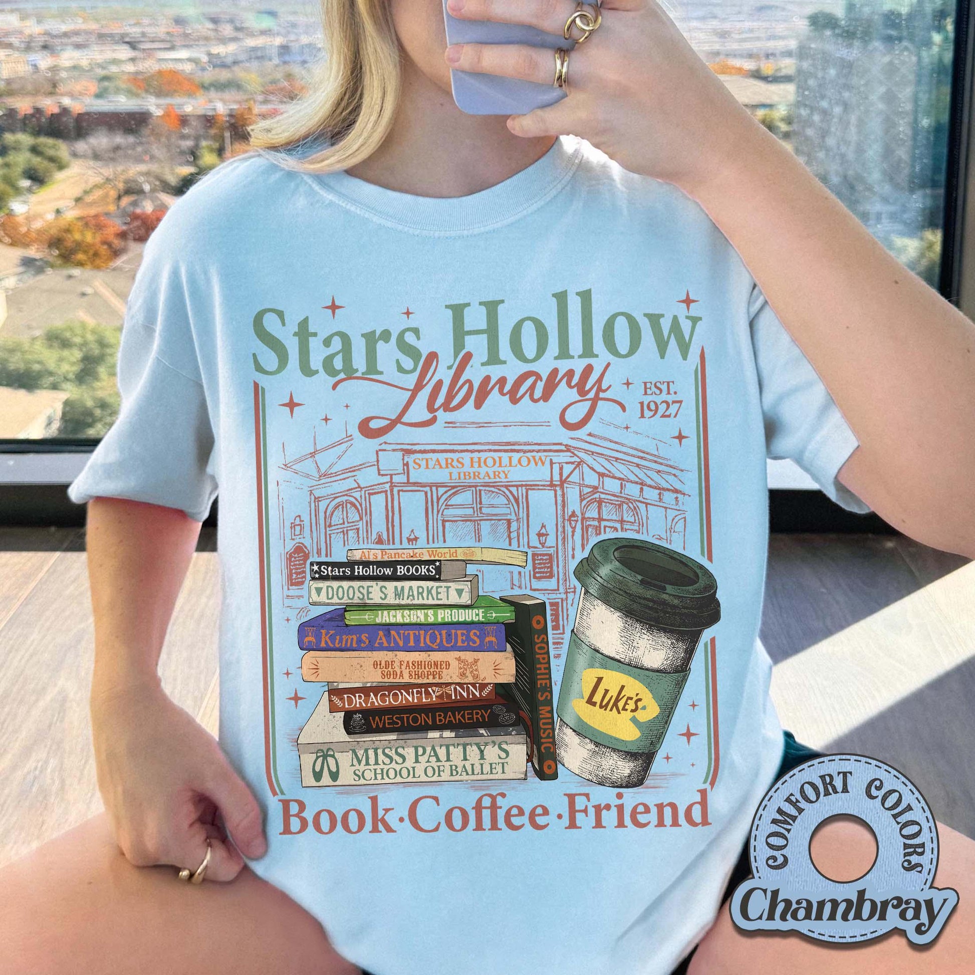 Stars Hollow Inspired Library Shirt – Fall Connecticut Tee, Autumn Gift for Librarians