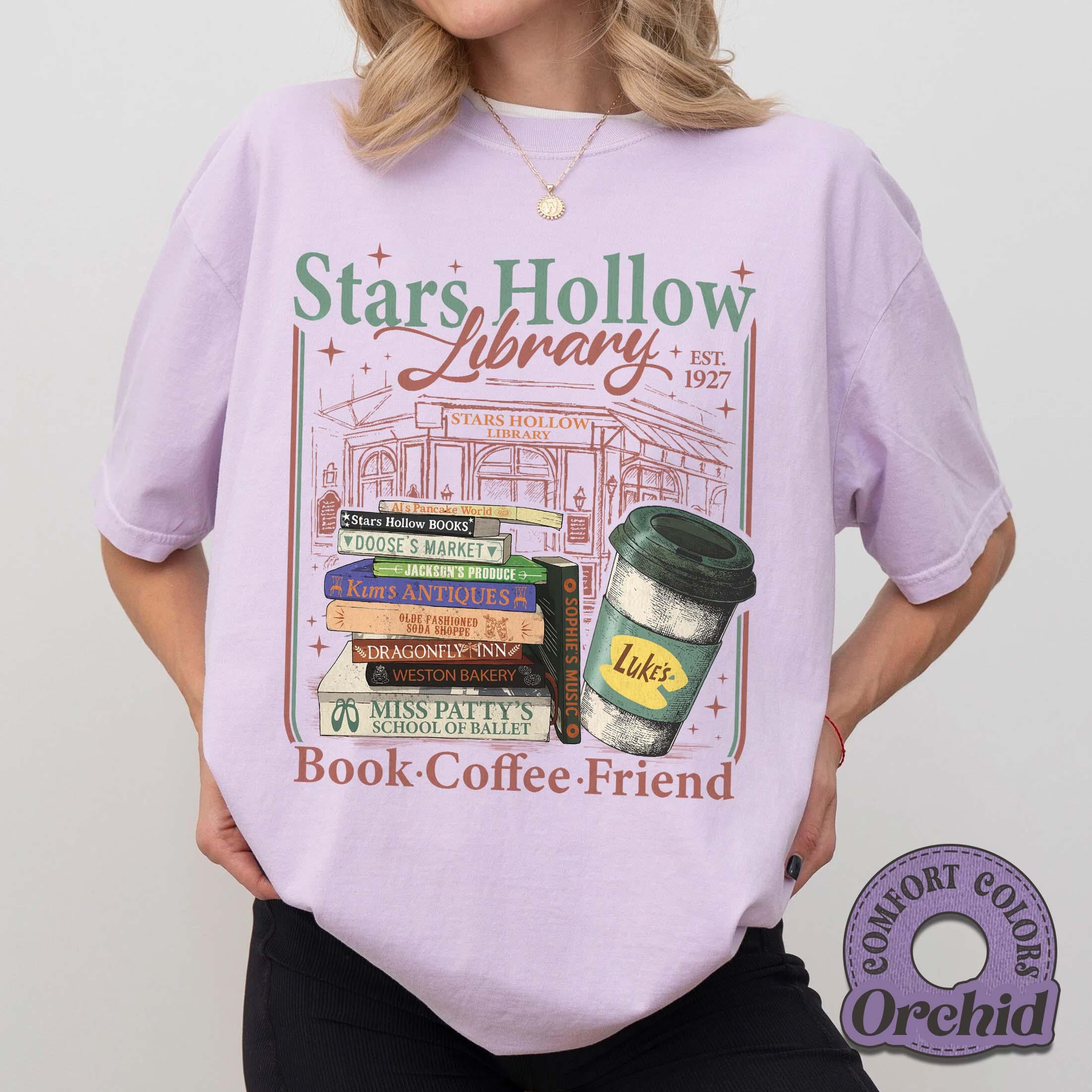 Stars Hollow Inspired Library Shirt – Fall Connecticut Tee, Autumn Gift for Librarians