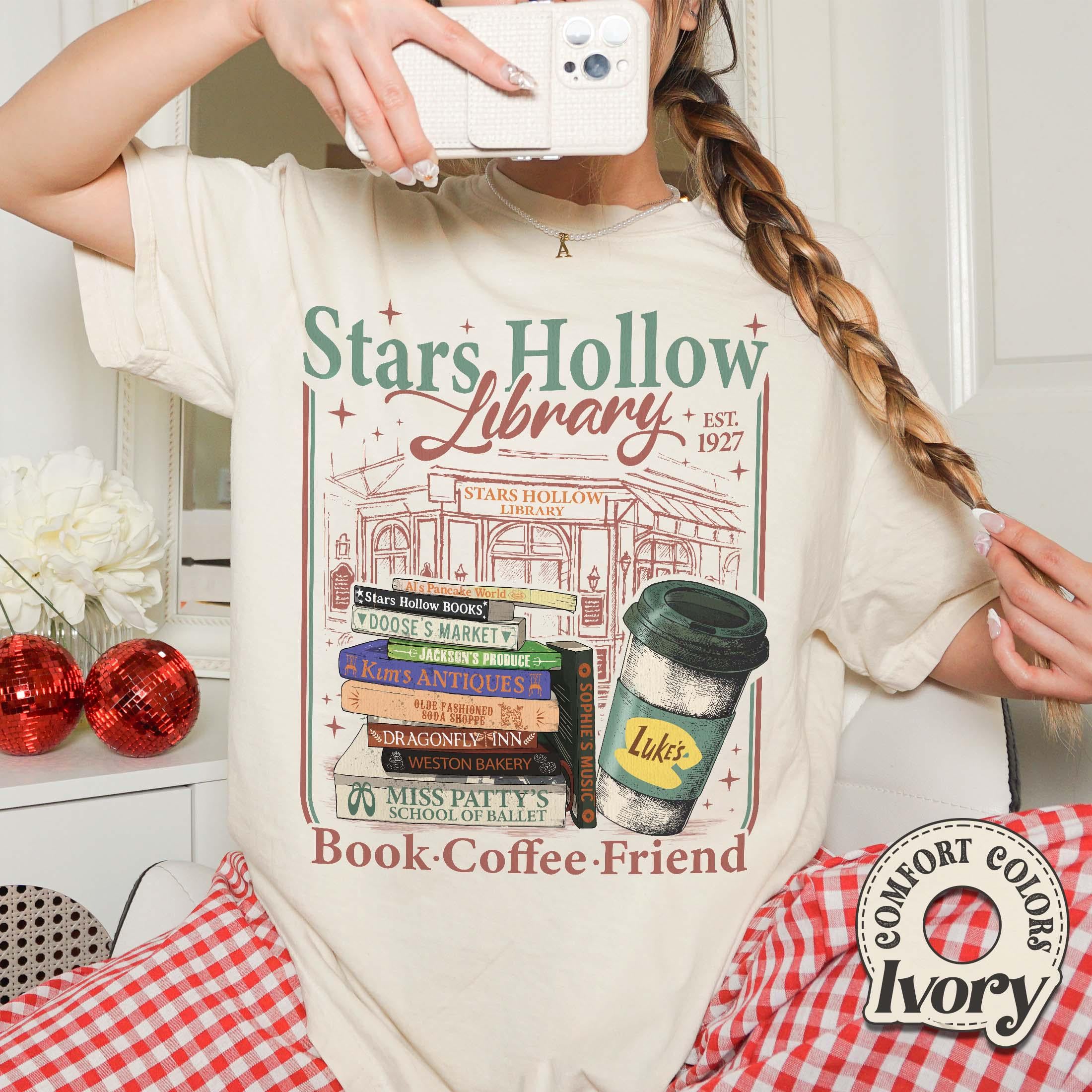 Stars Hollow Inspired Library Shirt – Fall Connecticut Tee, Autumn Gift for Librarians