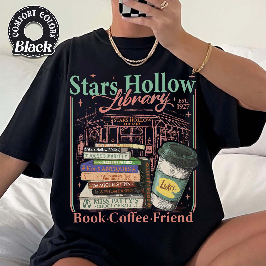 Stars Hollow Inspired Library Shirt – Fall Connecticut Tee, Autumn Gift for Librarians