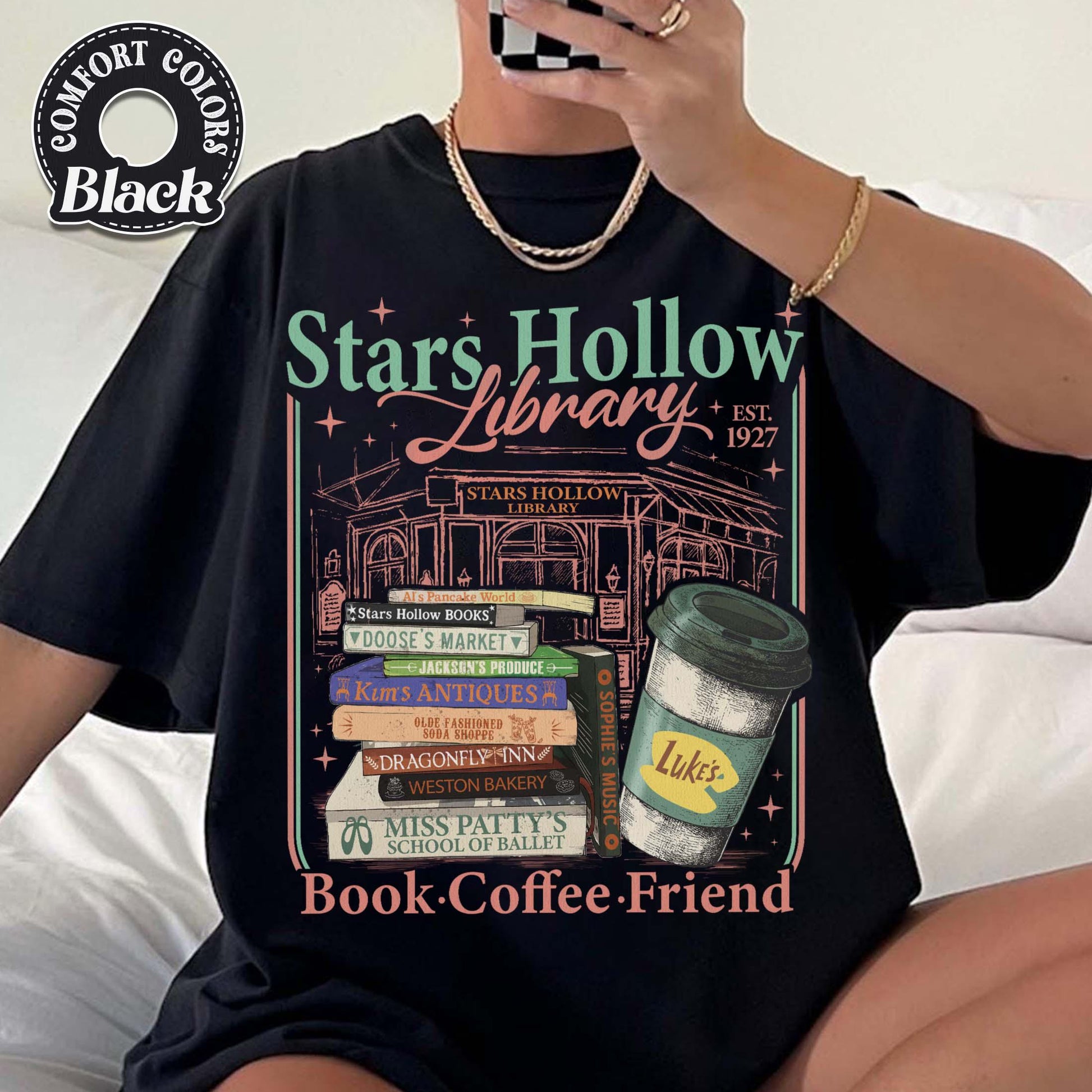 Stars Hollow Inspired Library Shirt – Fall Connecticut Tee, Autumn Gift for Librarians