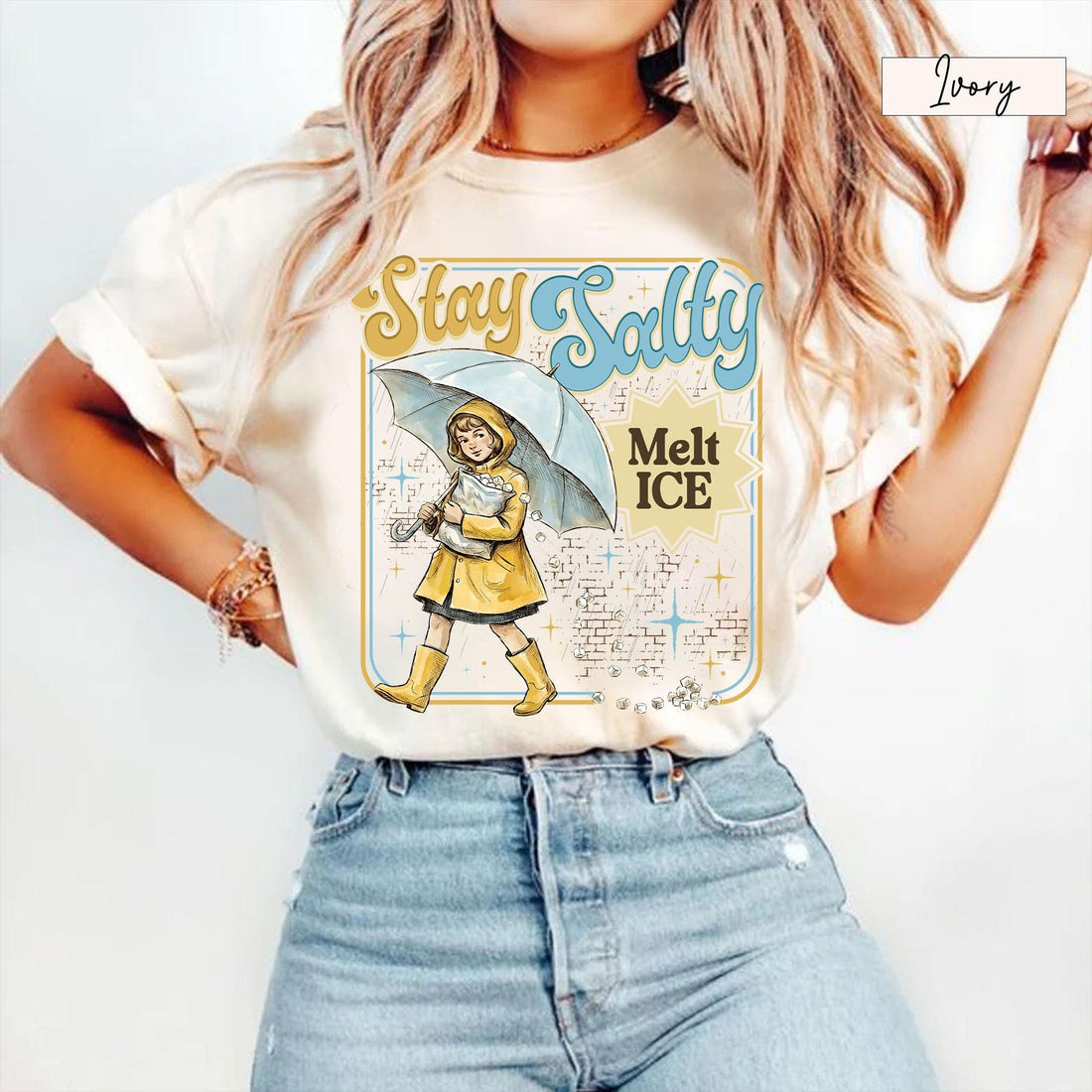 Stay Salty Anti-ICE Graphic Sweatshirt – Pro Immigration Protest Unisex Top