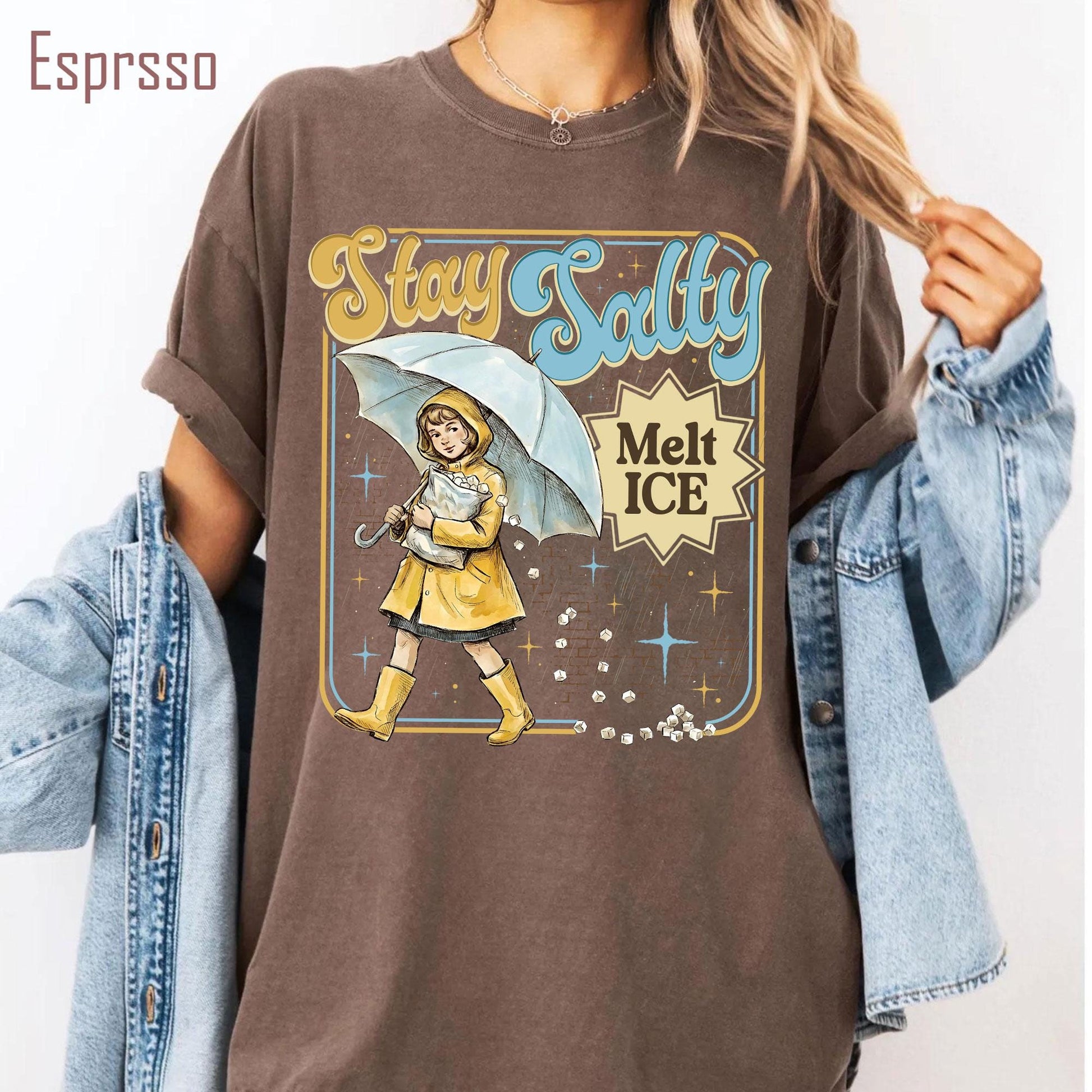 Stay Salty Anti-ICE Graphic Sweatshirt – Pro Immigration Protest Unisex Top
