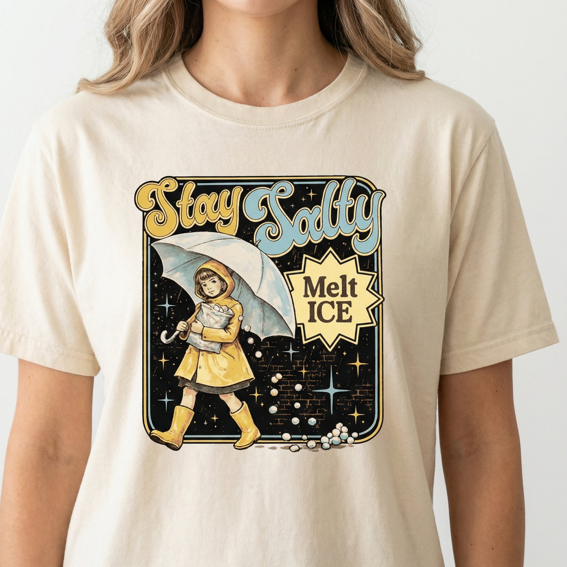 Stay Salty Anti ICE Crewneck Shirt – Pro Immigrant Human Rights Graphic