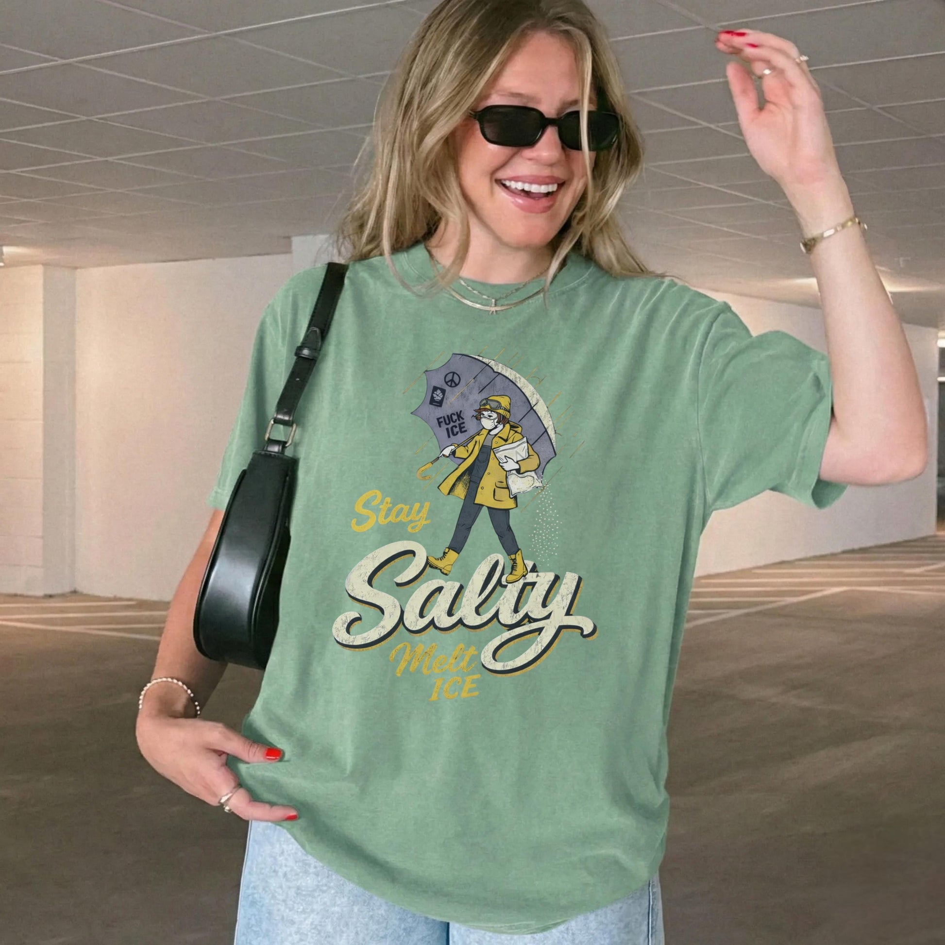 Stay Salty Immigration Rights Graphic T-Shirt – Subtle Protest Political Tee