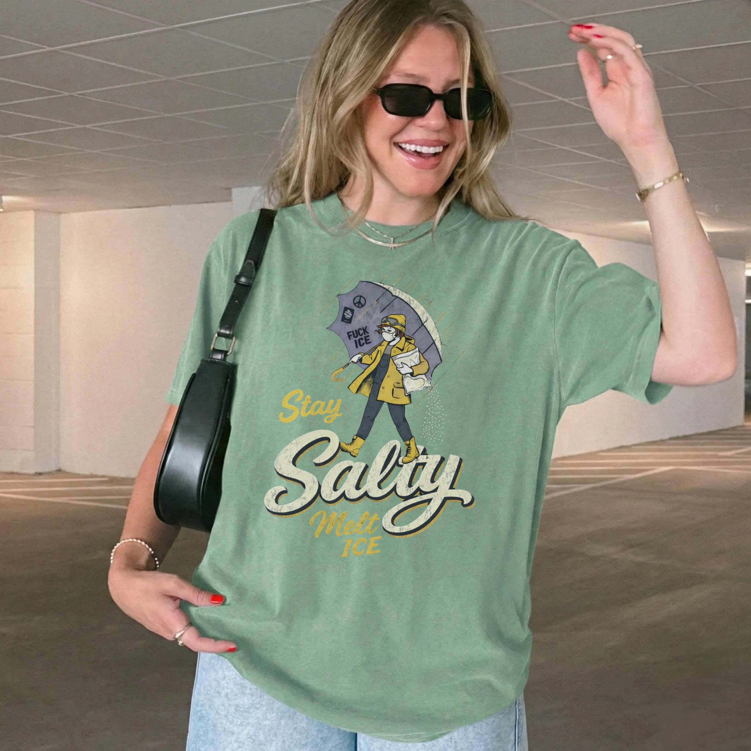 Stay Salty Immigration Rights Graphic T-Shirt – Subtle Protest Political Tee