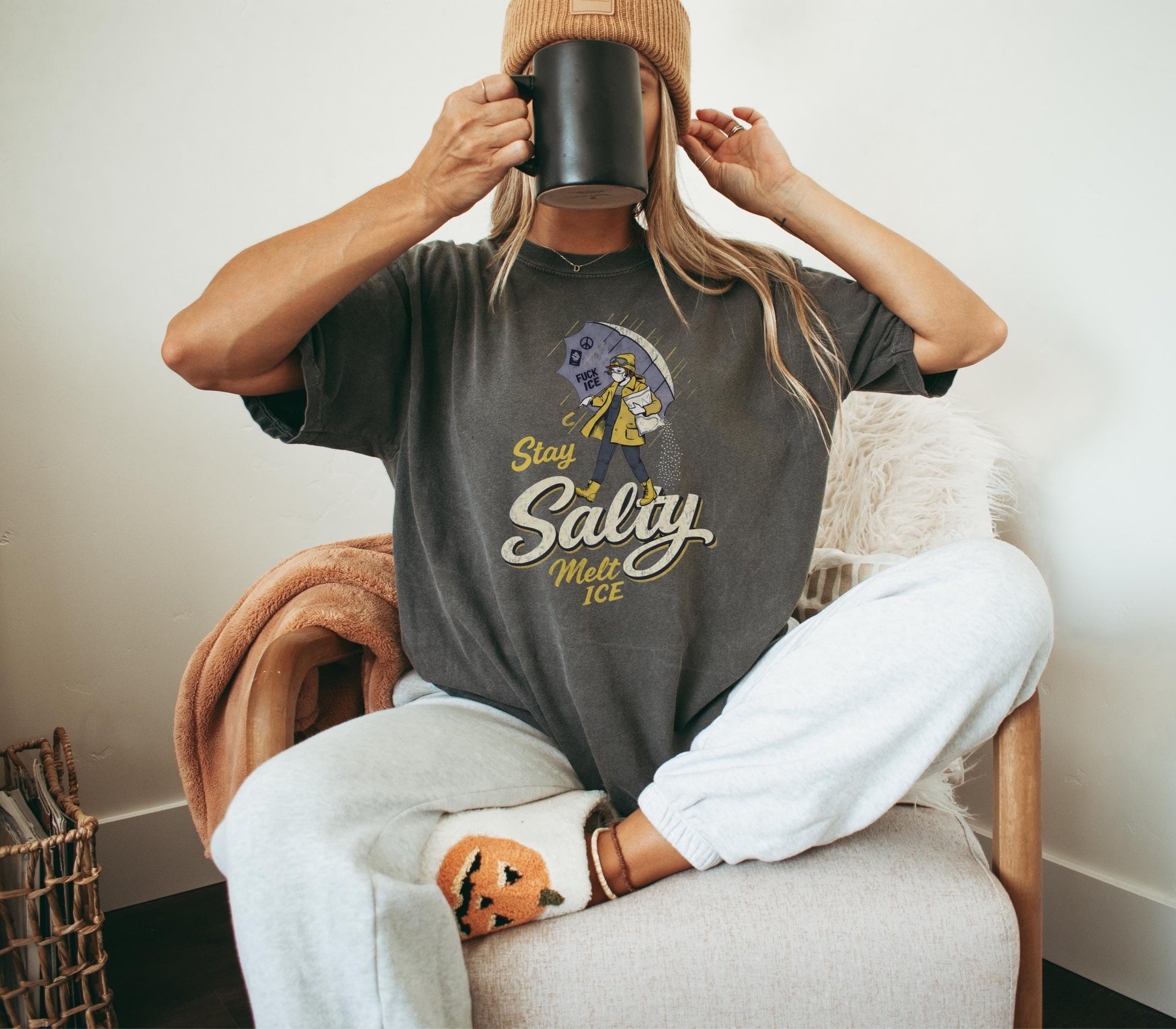 Stay Salty Immigration Rights Graphic T-Shirt – Subtle Protest Political Tee