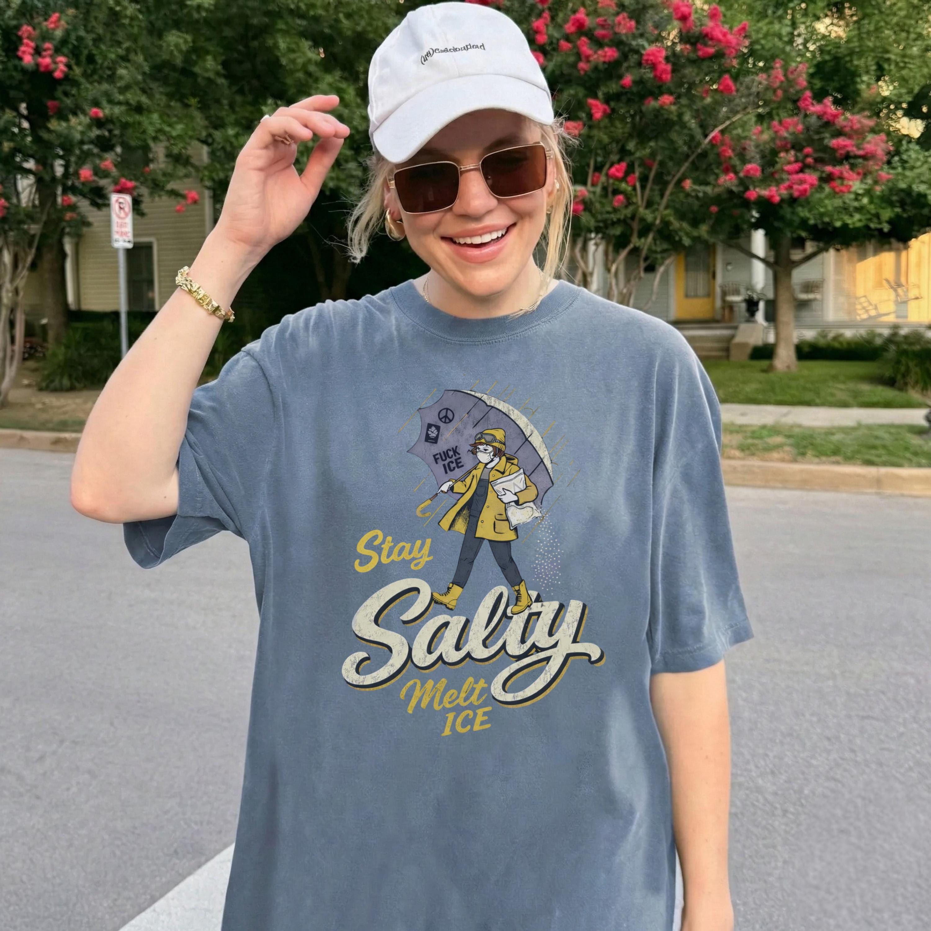 Stay Salty Immigration Rights Graphic T-Shirt – Subtle Protest Political Tee