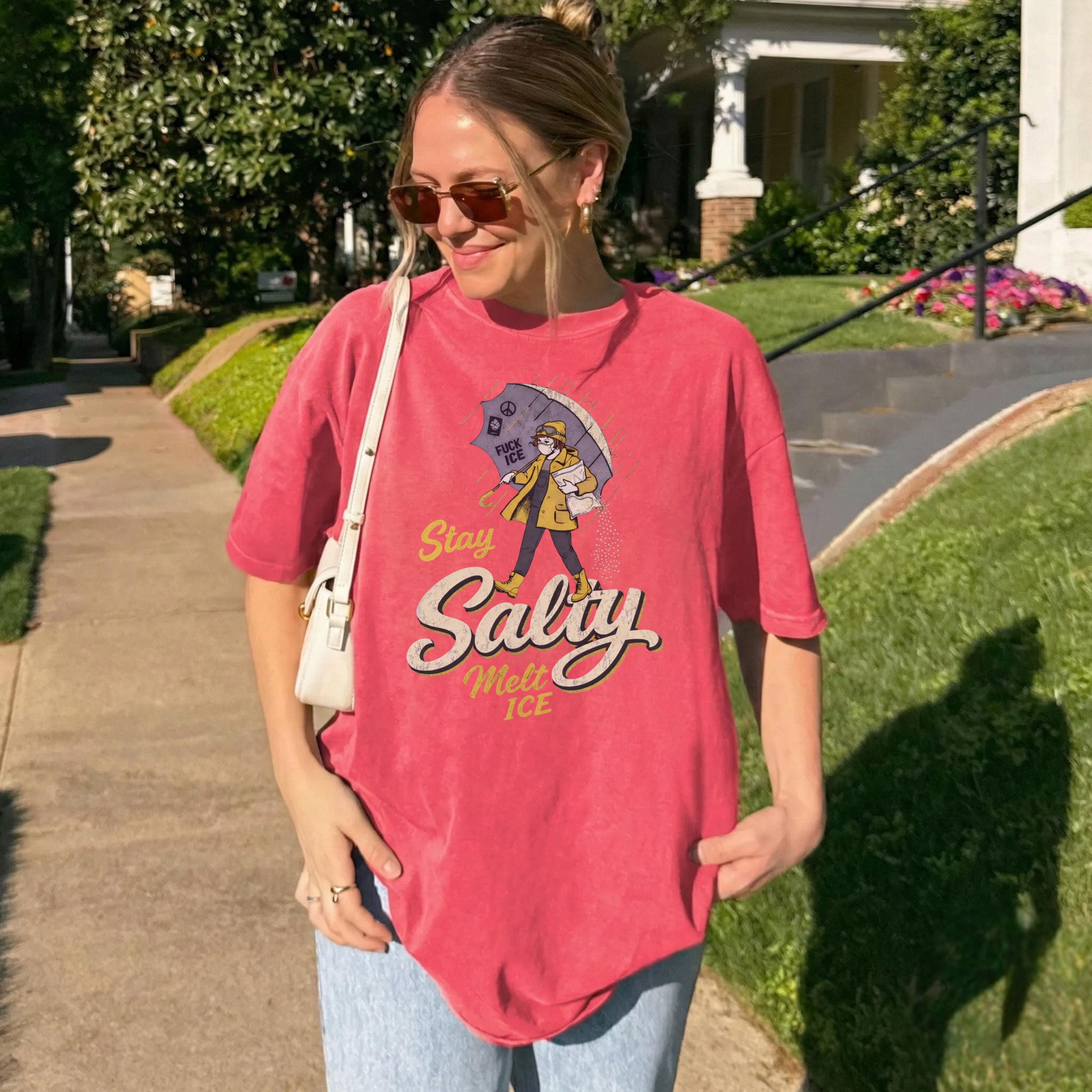 Stay Salty Immigration Rights Graphic T-Shirt – Subtle Protest Political Tee