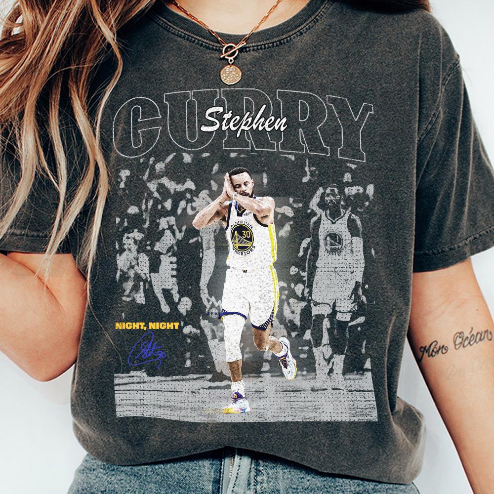 Stephen Curry Inspired Night Night Vintage Shirt – Retro Basketball Game Day Tee