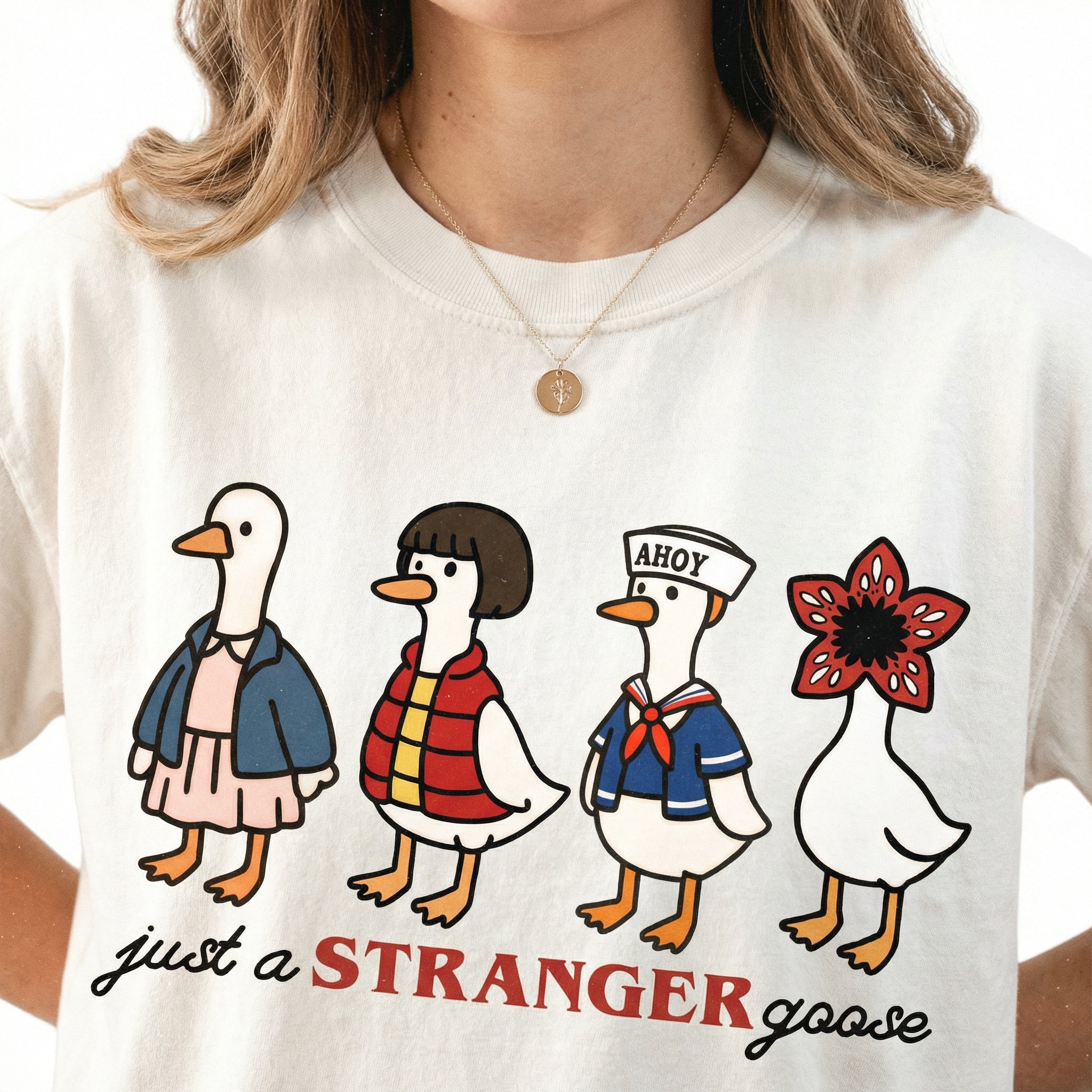 Strange Goose Halloween Shirt – Funny Silly Goose Graphic T-Shirt