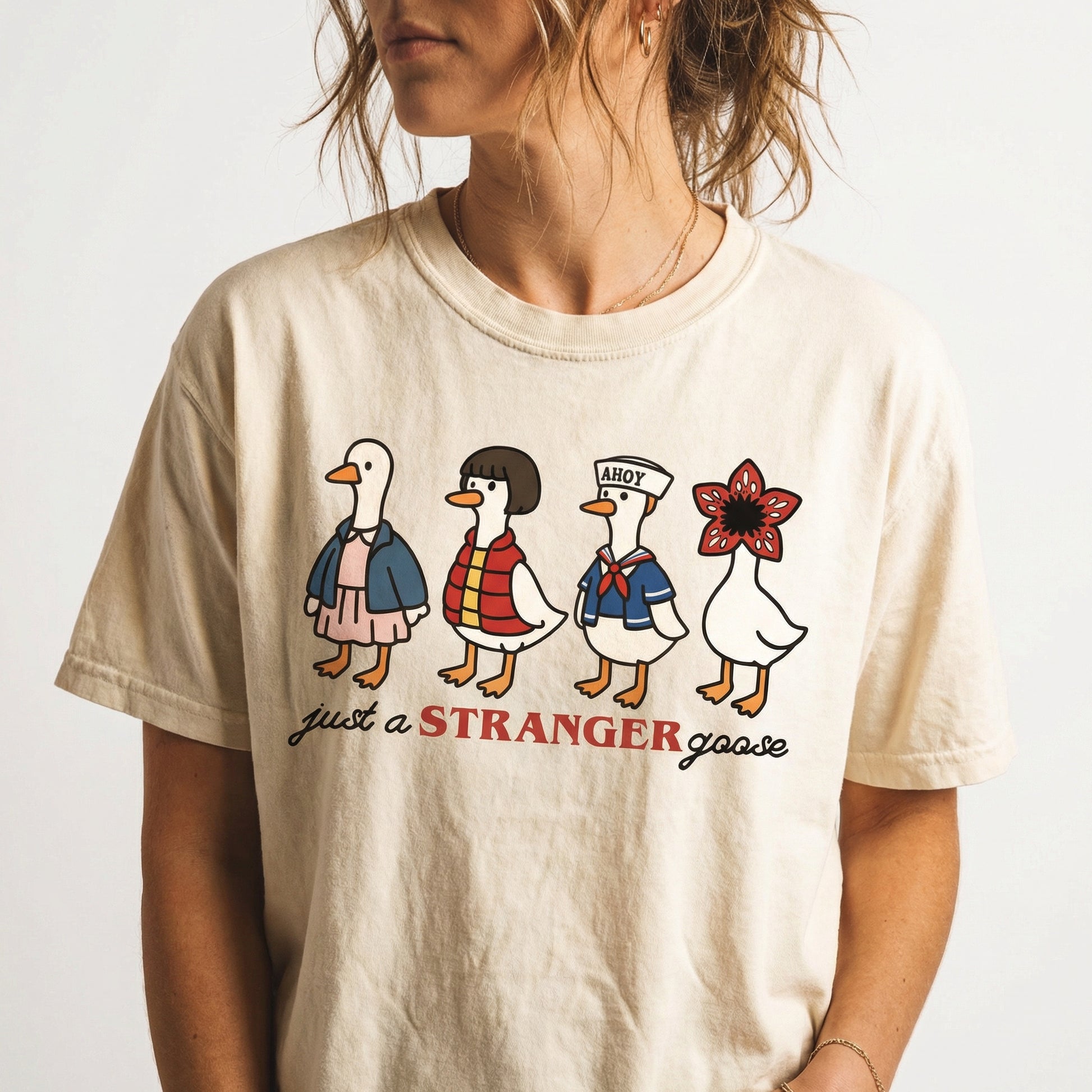 Strange Goose Halloween Shirt – Funny Silly Goose Graphic T-Shirt