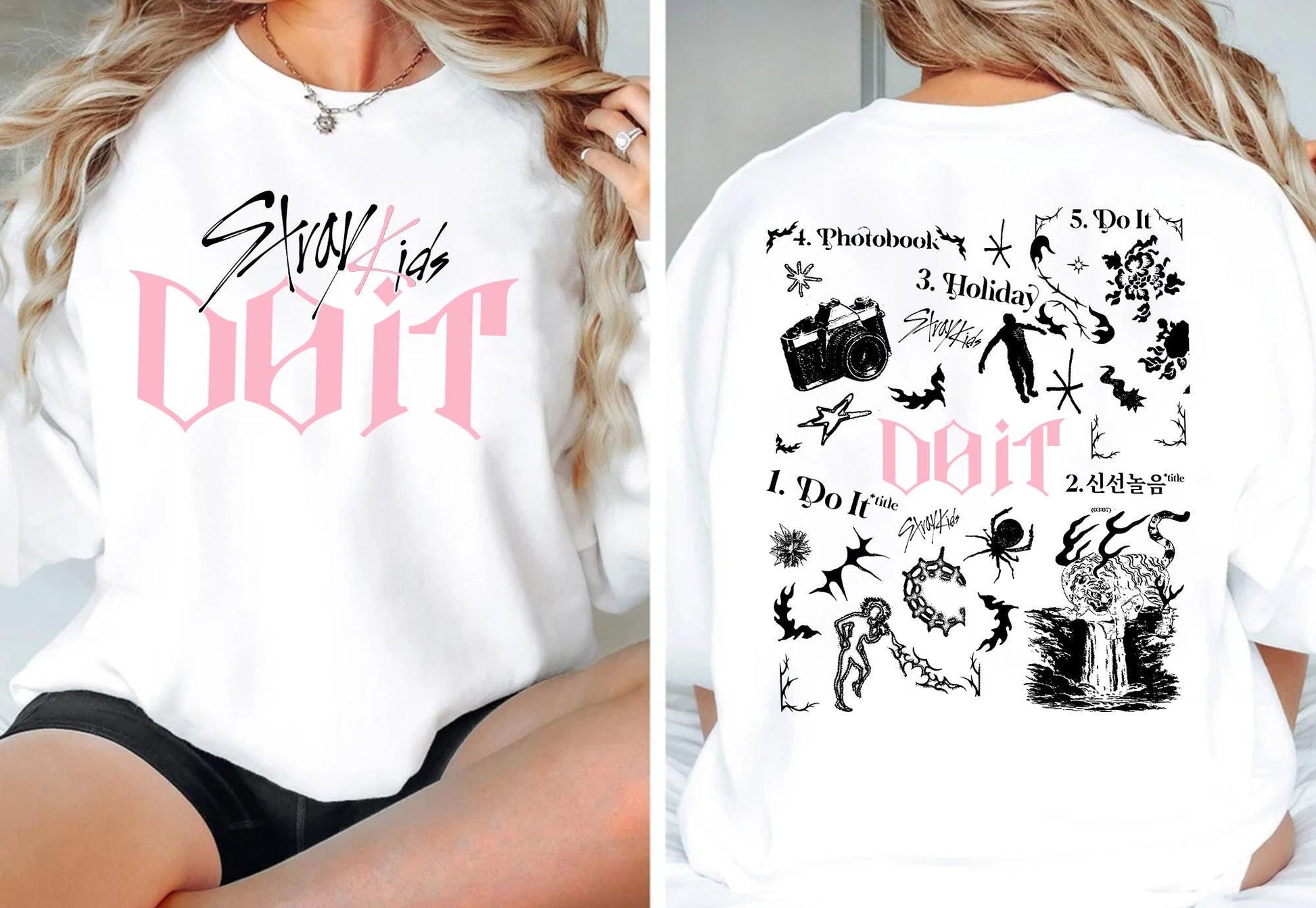 SKZ It Tap Inspired T-Shirt – Do It Tracklist (2-Sided) K-Pop World Tour Graphic Tee