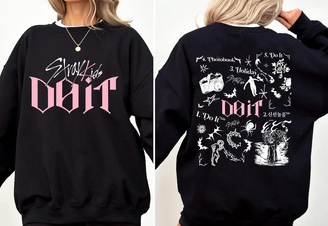 SKZ It Tap Inspired T-Shirt – Do It Tracklist (2-Sided) K-Pop World Tour Graphic Tee