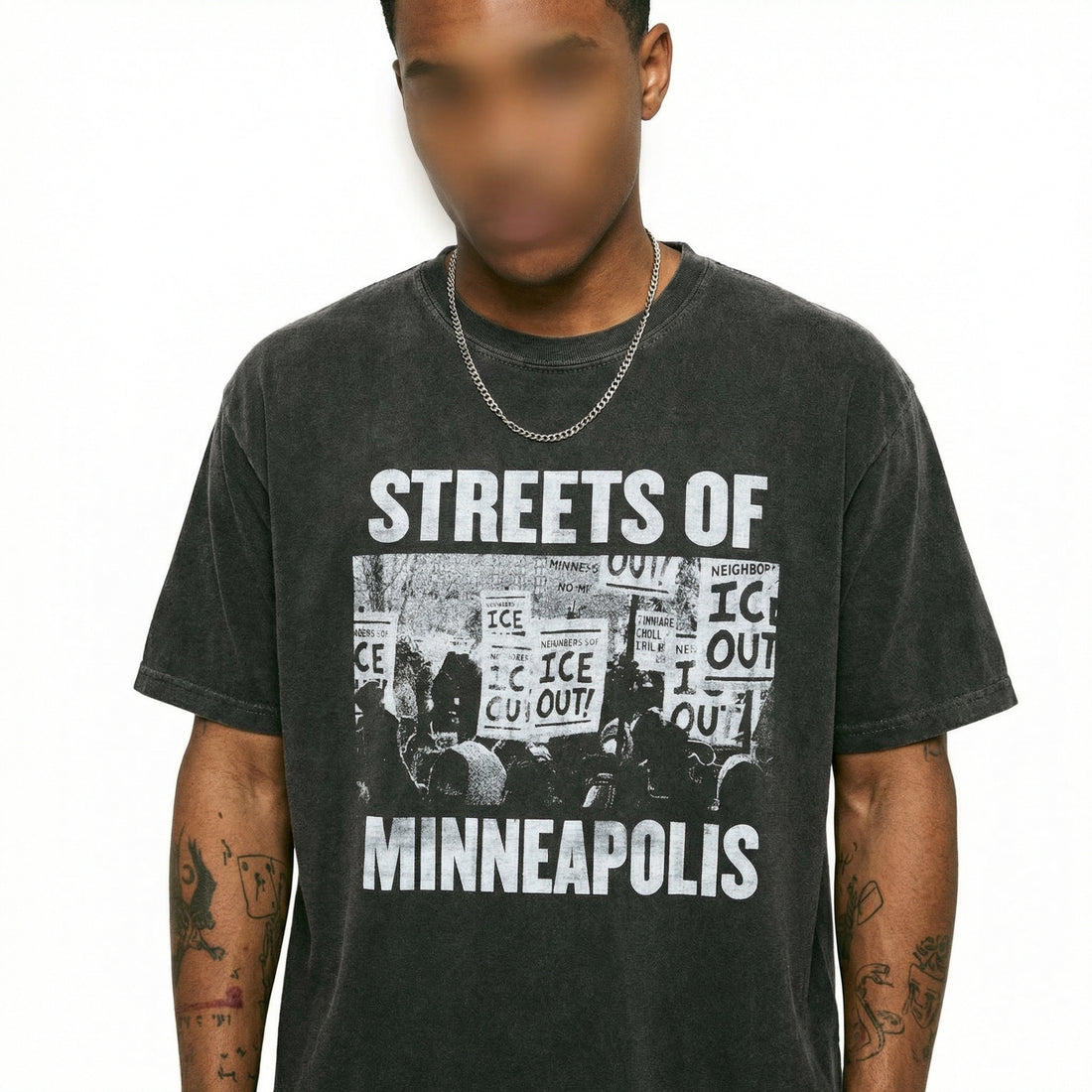 Streets of Minneapolis Graphic T-Shirt – Ice Out Resistance Urban Hoodie Tee