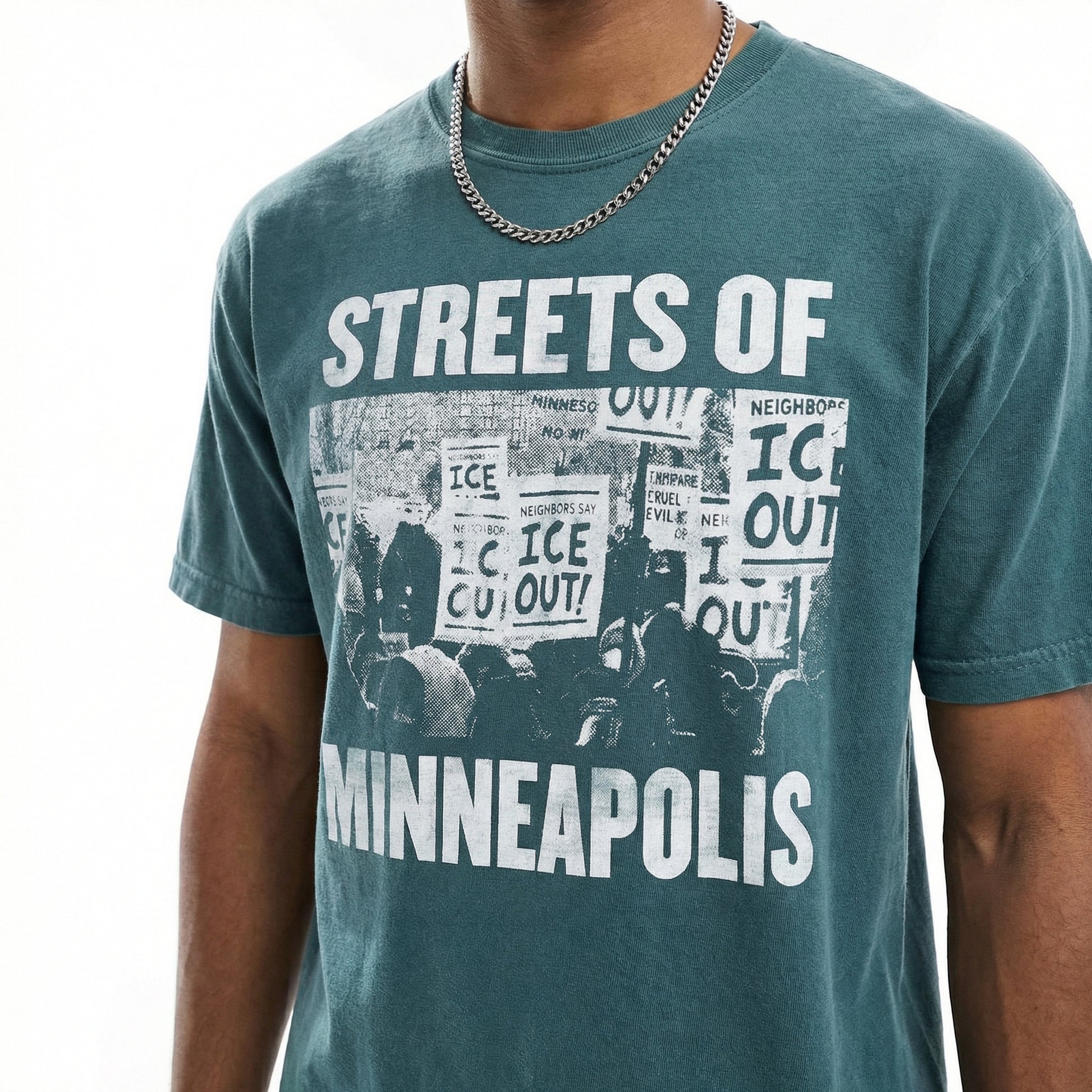 Streets of Minneapolis Graphic T-Shirt – Ice Out Resistance Urban Hoodie Tee