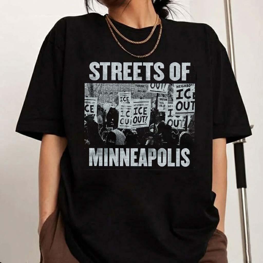 Streets of Minneapolis Graphic T-Shirt – Ice Out Resistance Urban Hoodie Tee